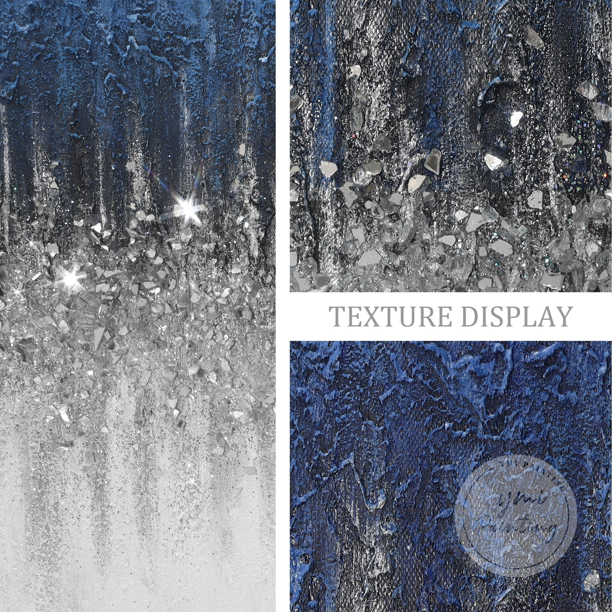 Crushed Glass Wall Art For Room Interior decor