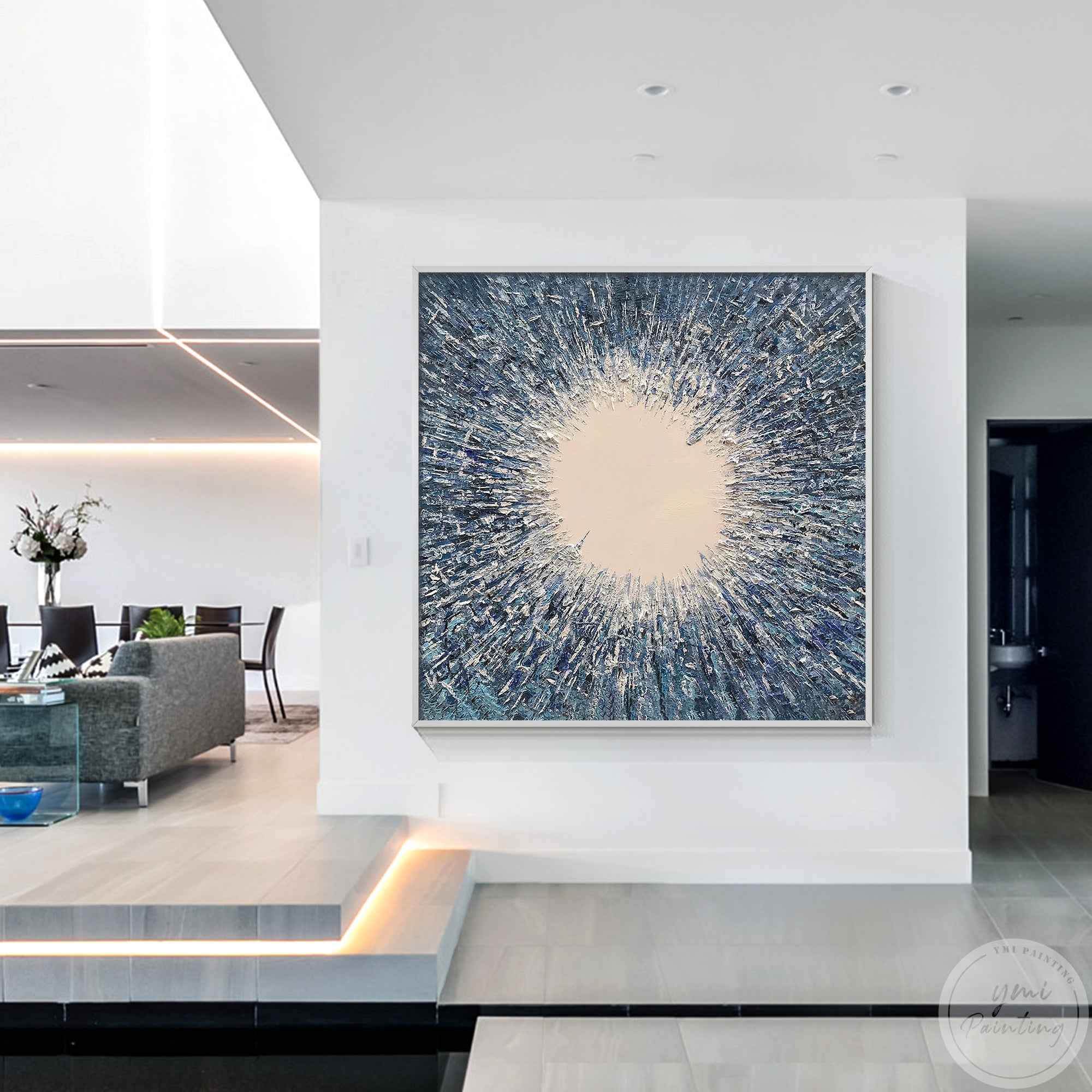 Blue texture abstract art