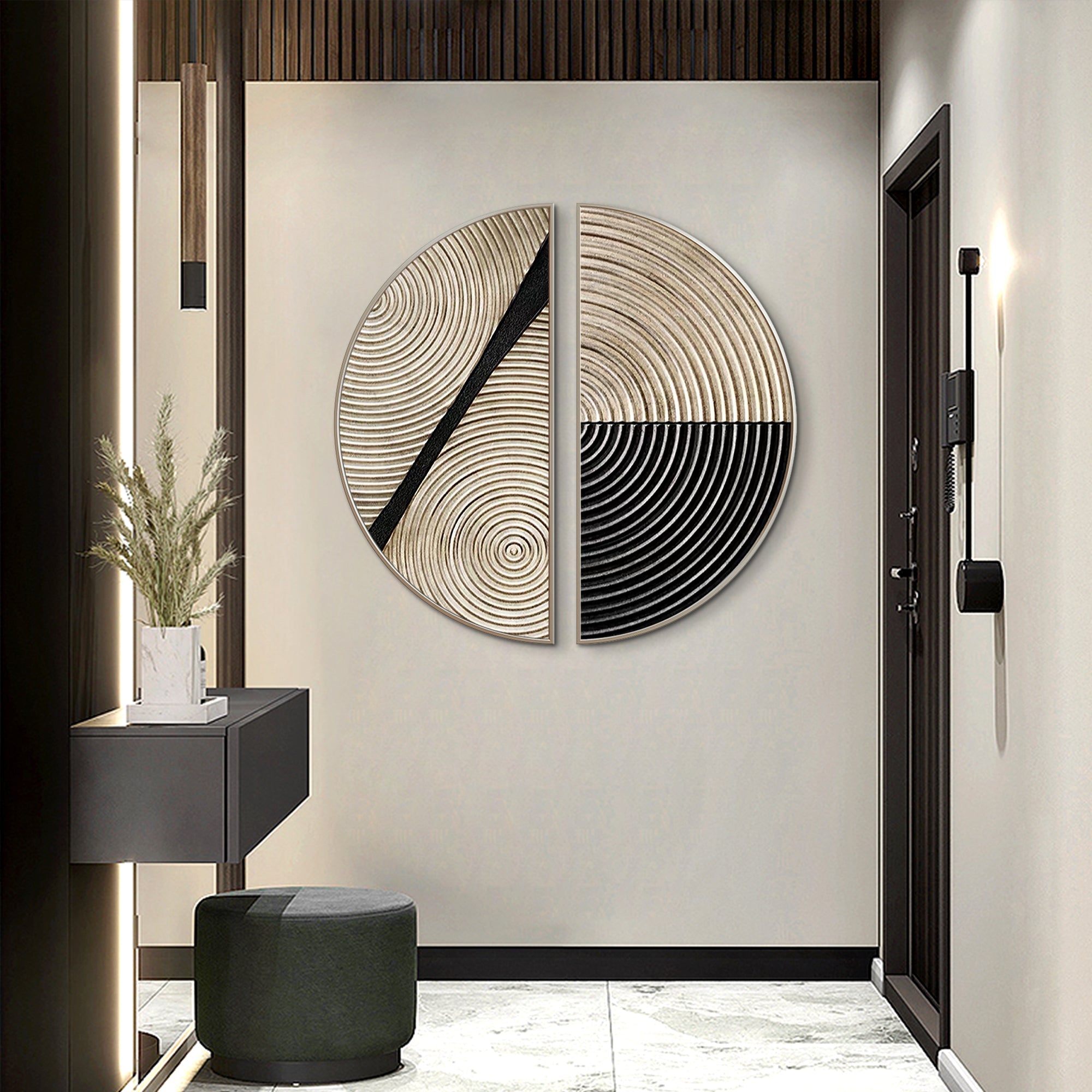 Set of 2 Round Art #YMA0193