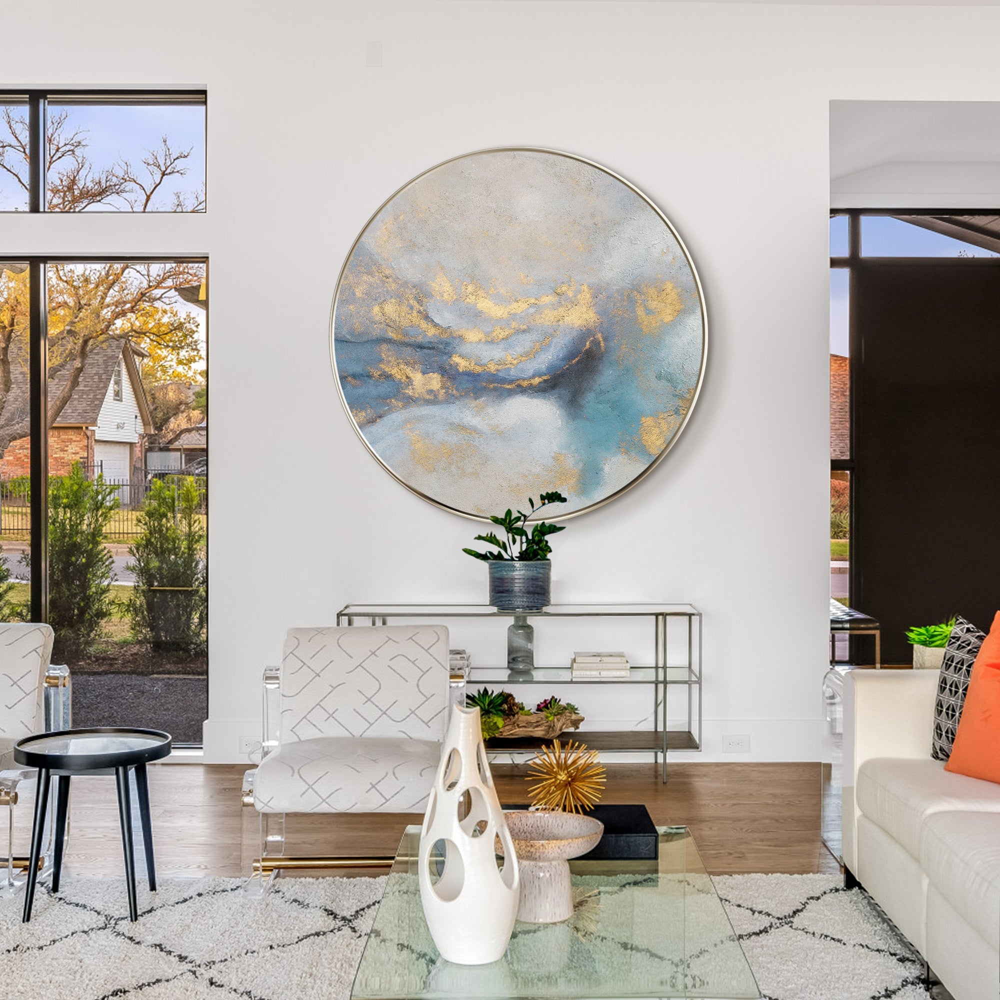 Round Gold Leaf Art #YMA0225