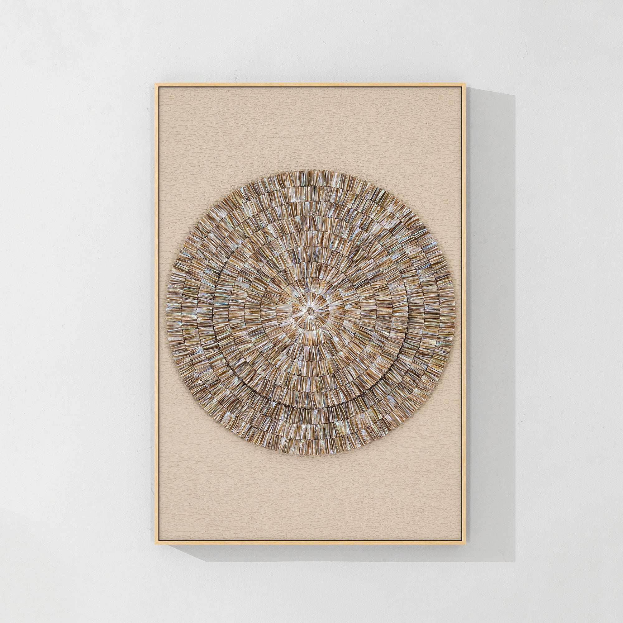 Abstrakte beige Landschaft Wandkunst