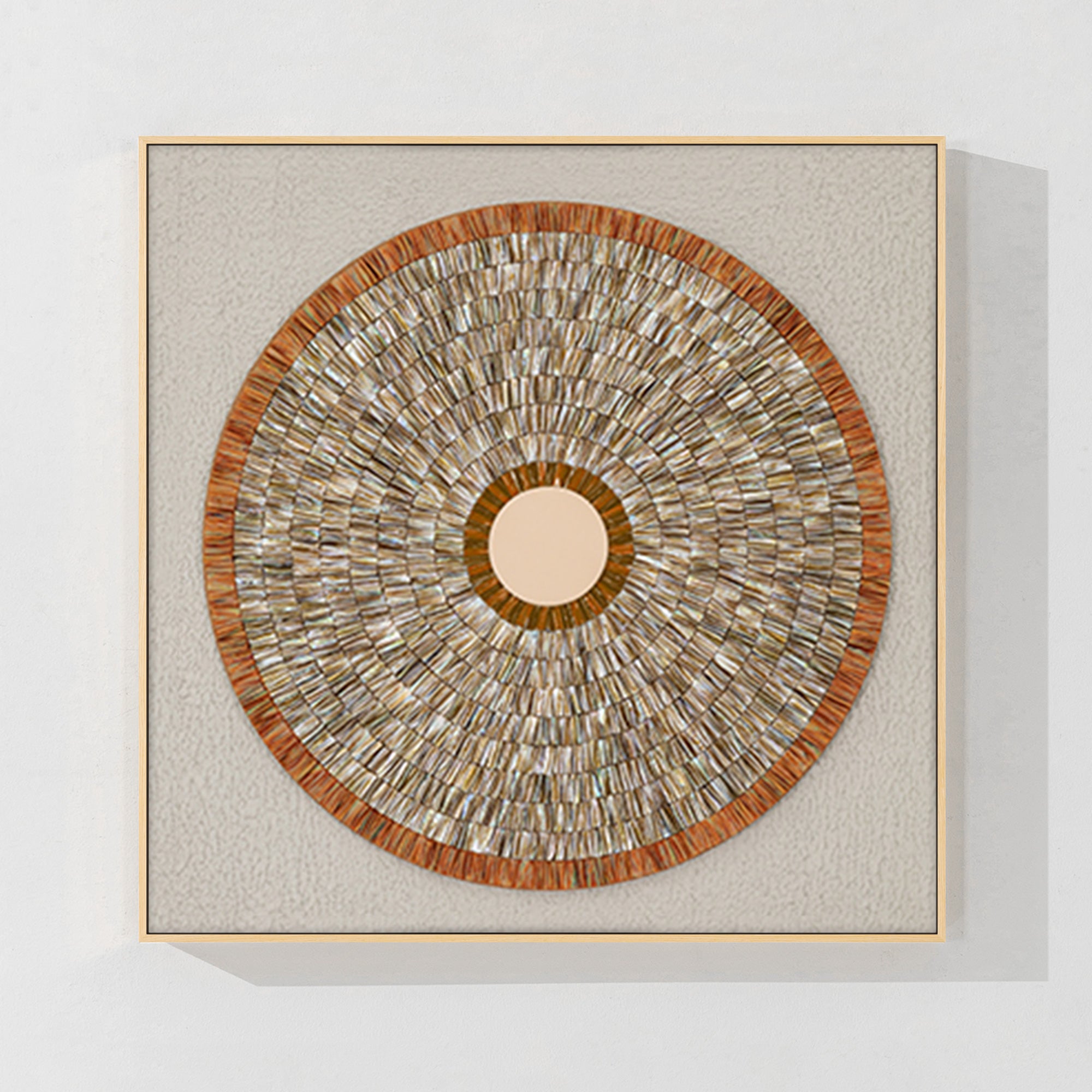 Abstrakte beige Landschaft Wandkunst