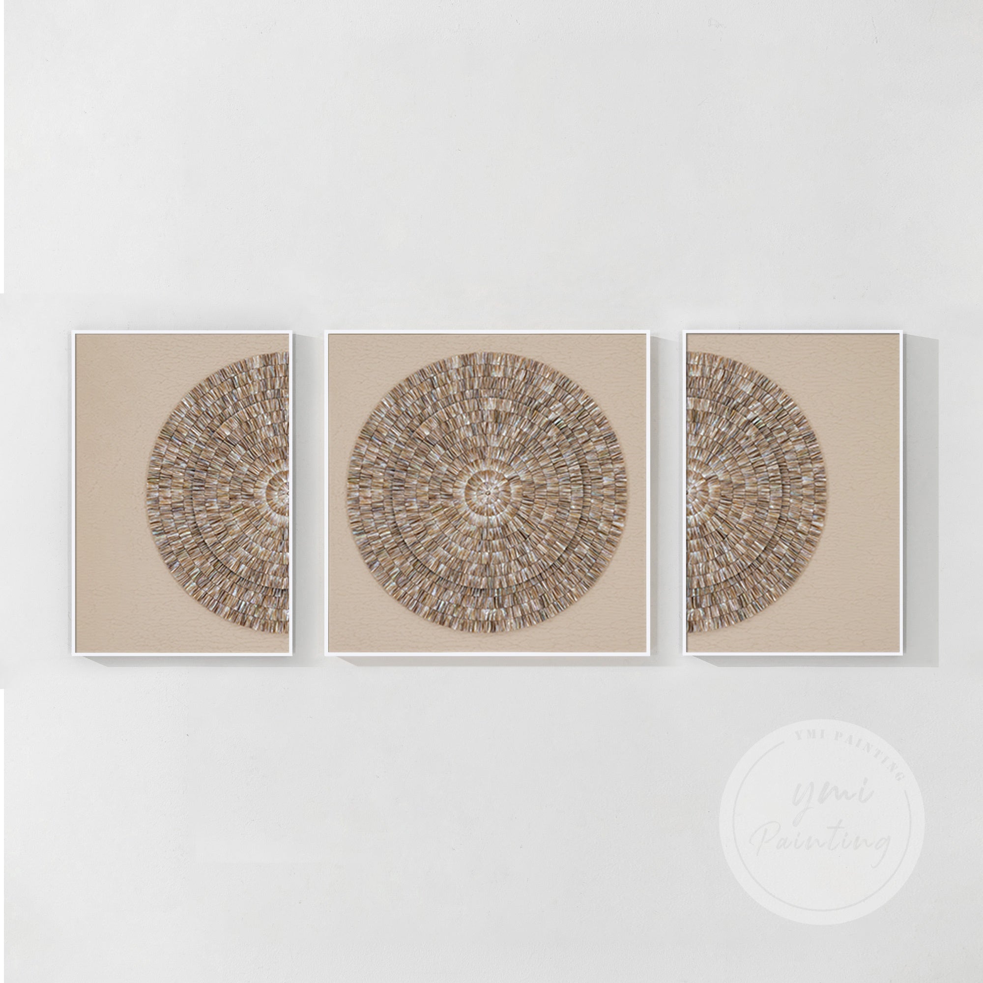 Abstrakte beige Landschaft Wandkunst