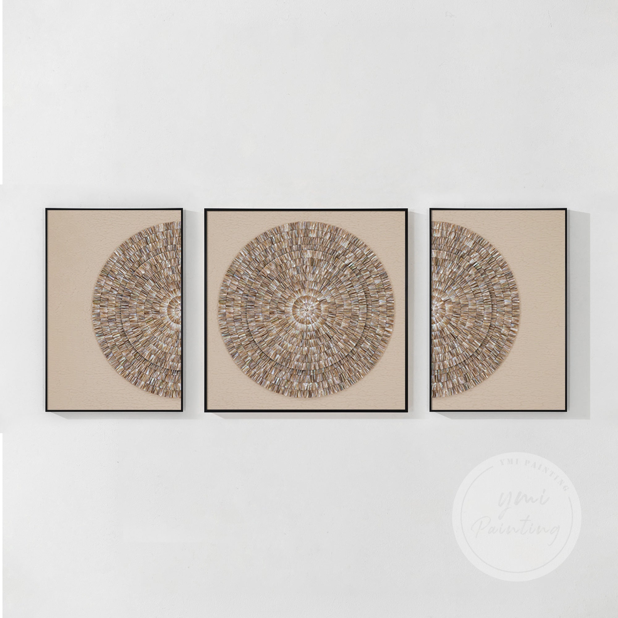 Abstrakte beige Landschaft Wandkunst