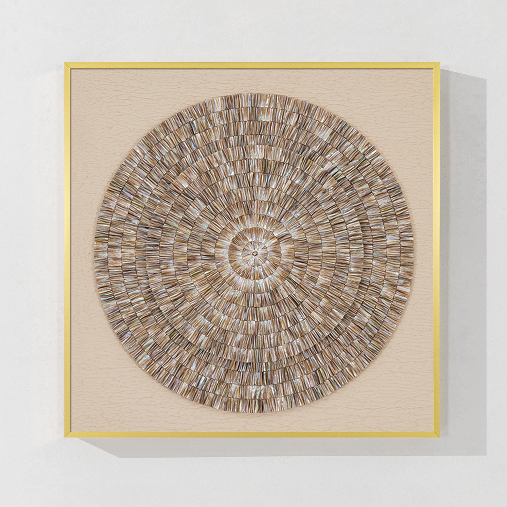 Abstrakte beige Landschaft Wandkunst