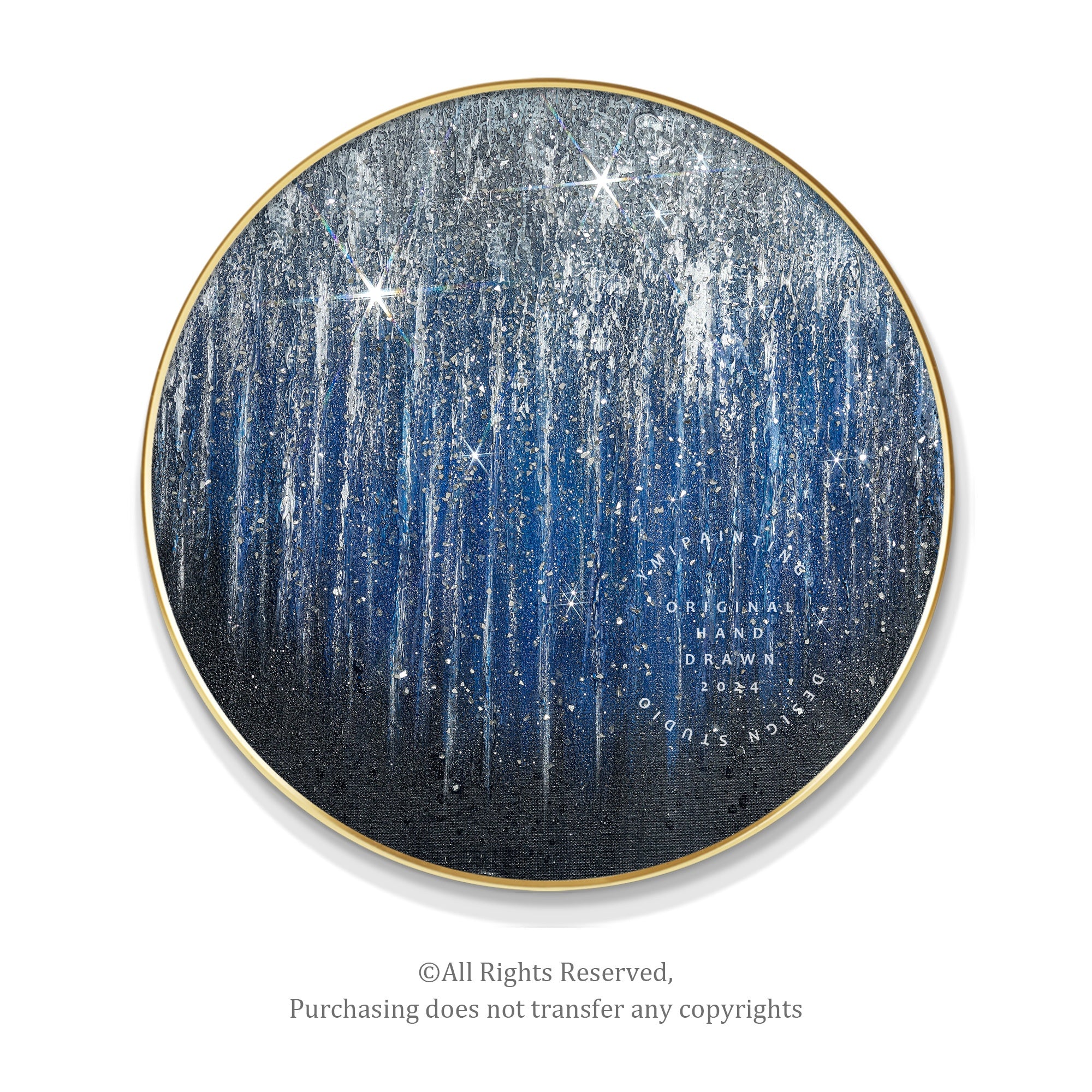 Glam round silver glitter wall decor for dressing room, a thoughtful birthday gift.