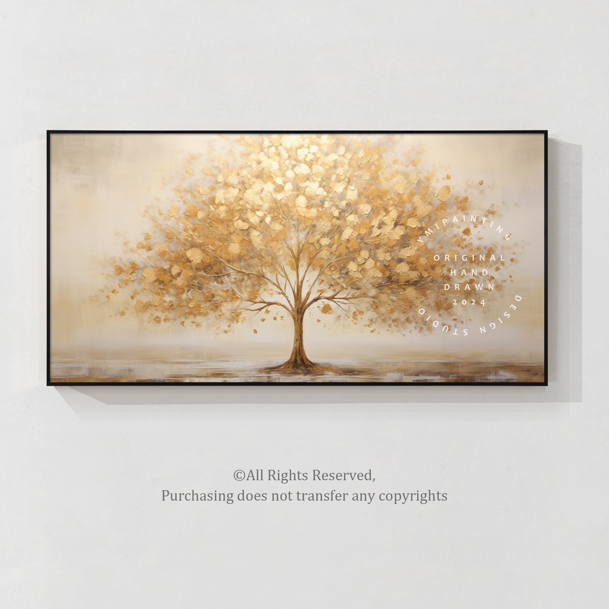 gold leaf abstract wall art