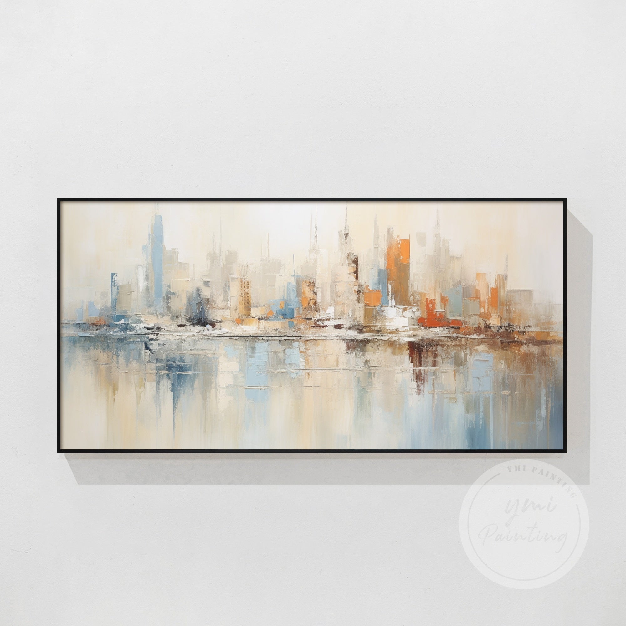 Abstrakte beige Landschaft Wandkunst