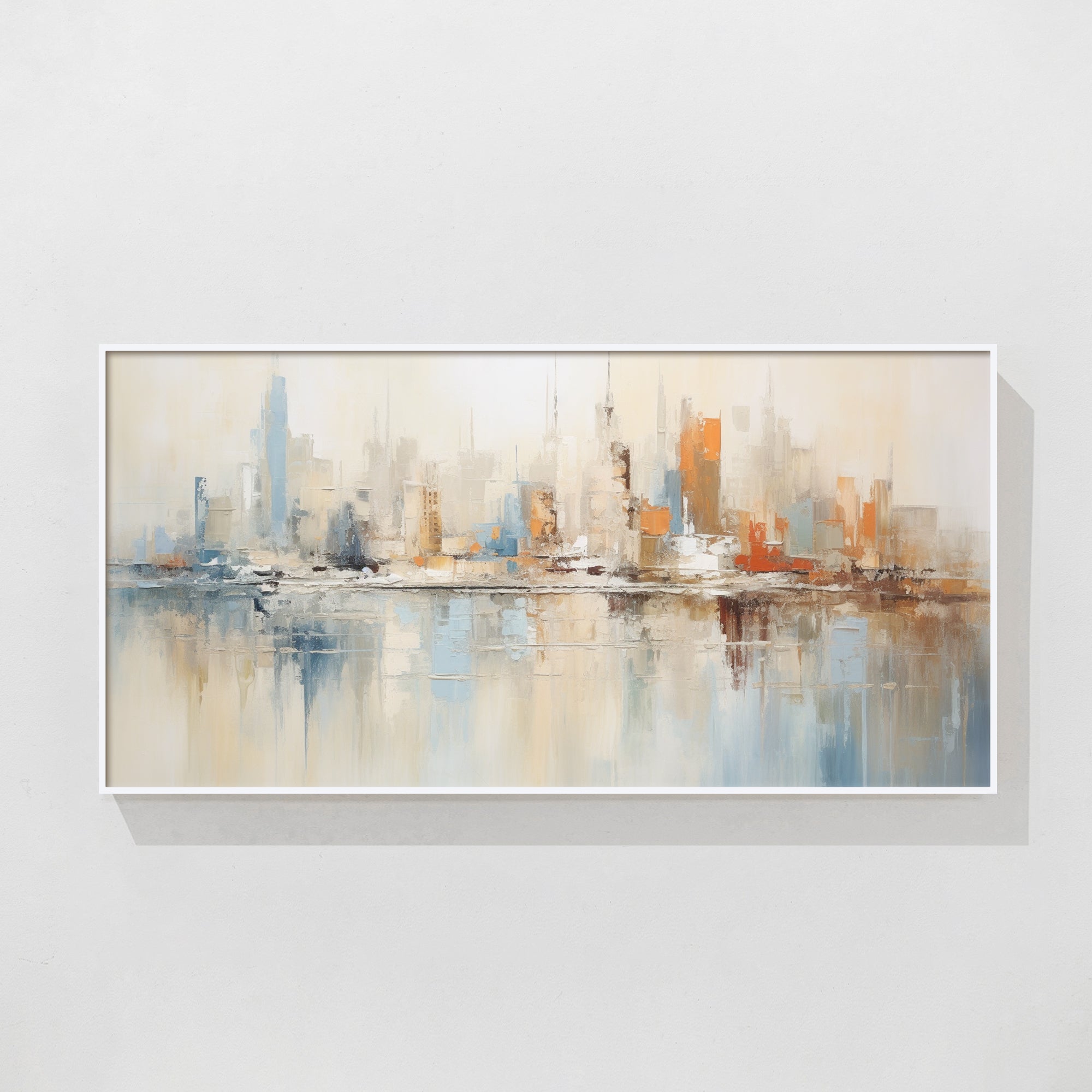Abstrakte beige Landschaft Wandkunst