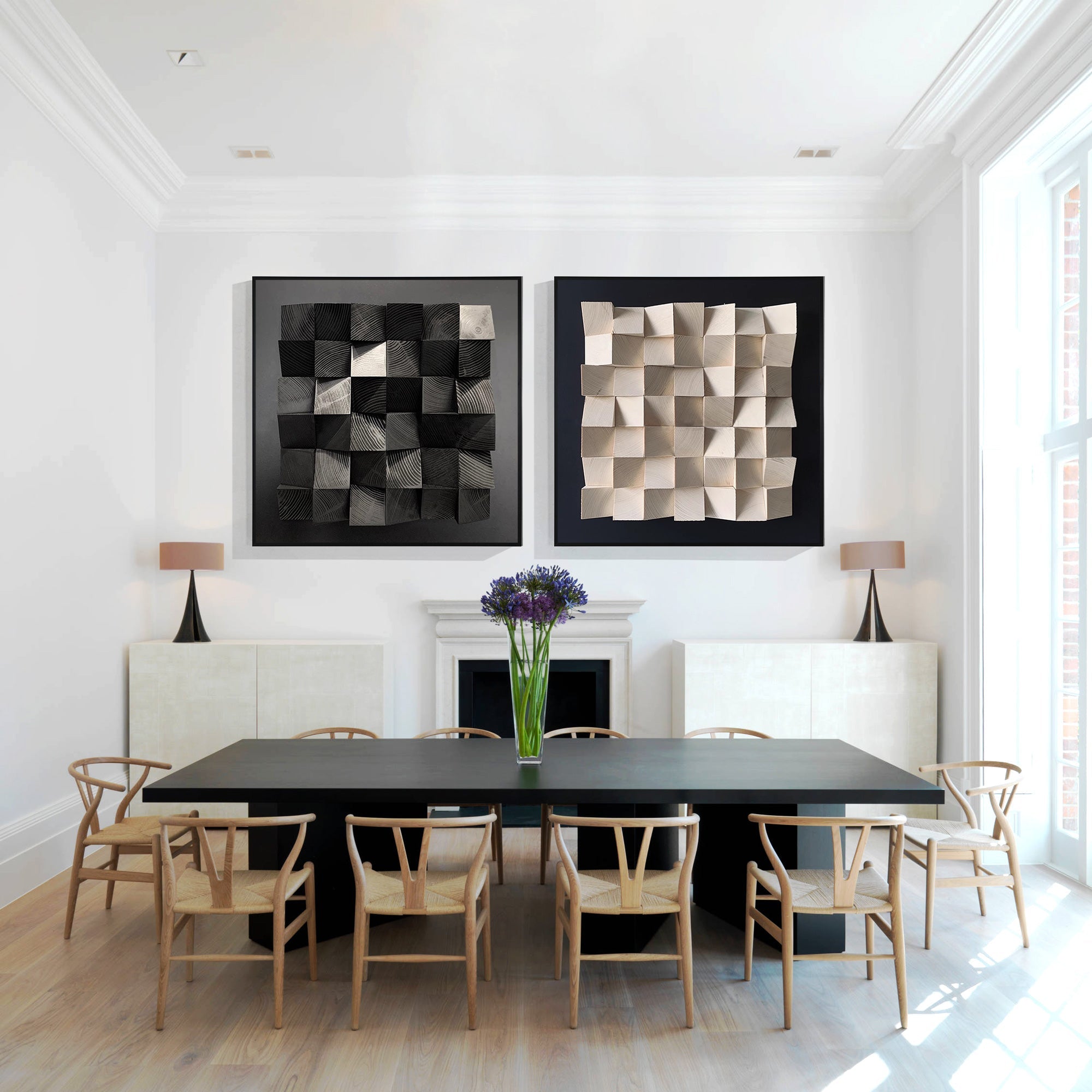 Set of 2 Wood Art #FW017