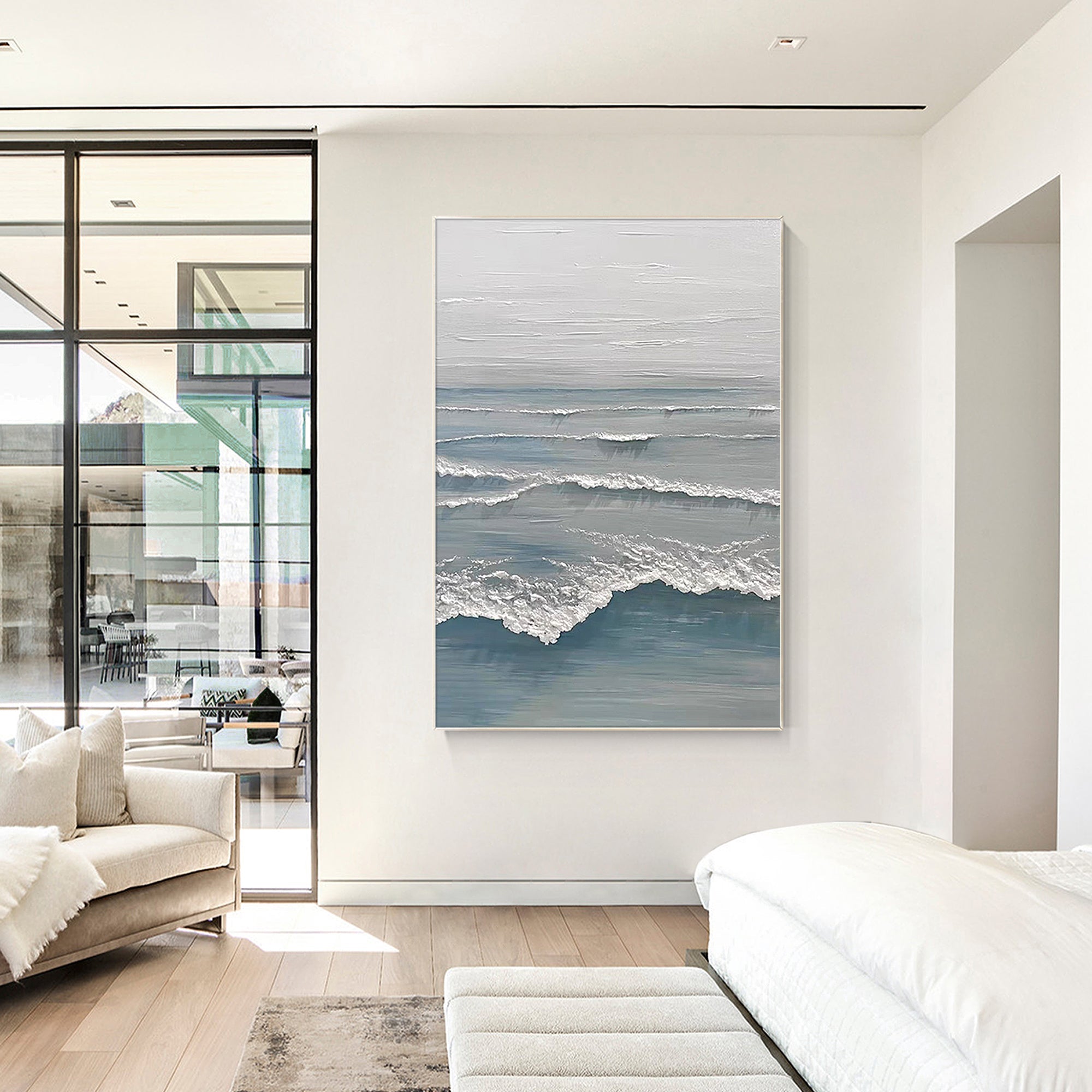 Arte de onda azul claro-200