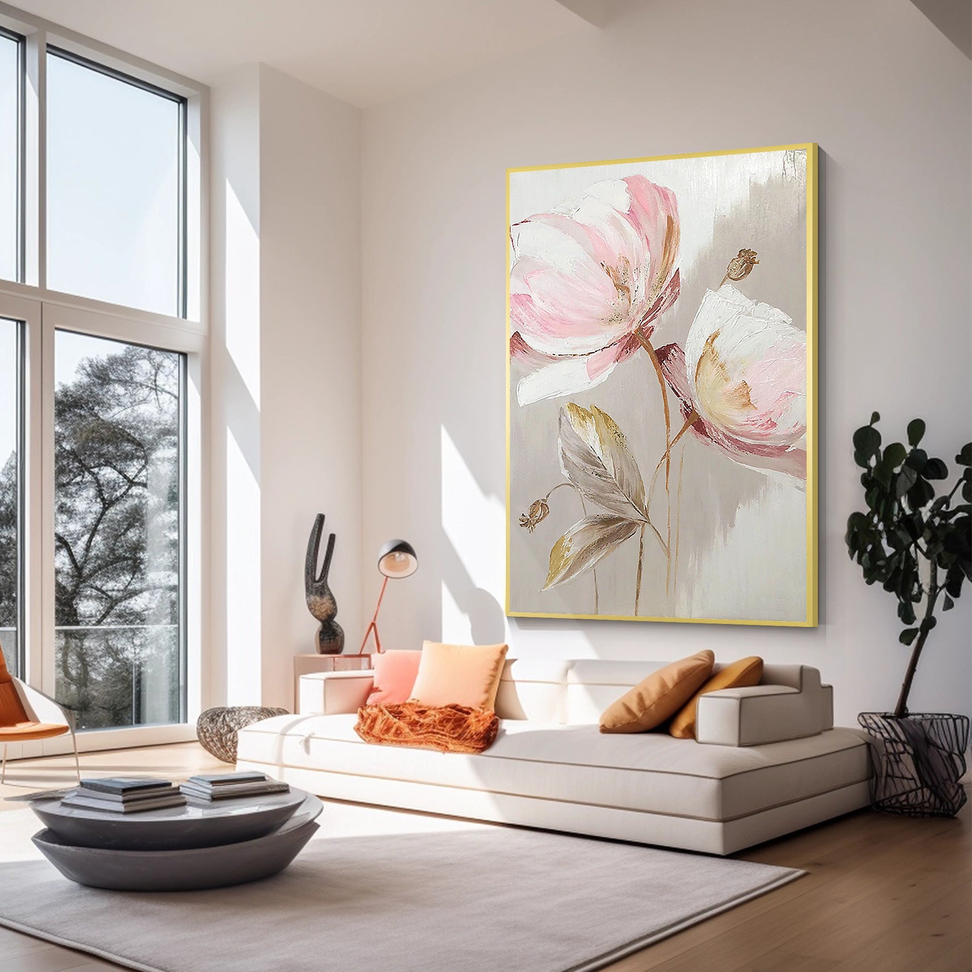 Cuadro de flores en flor-X0715