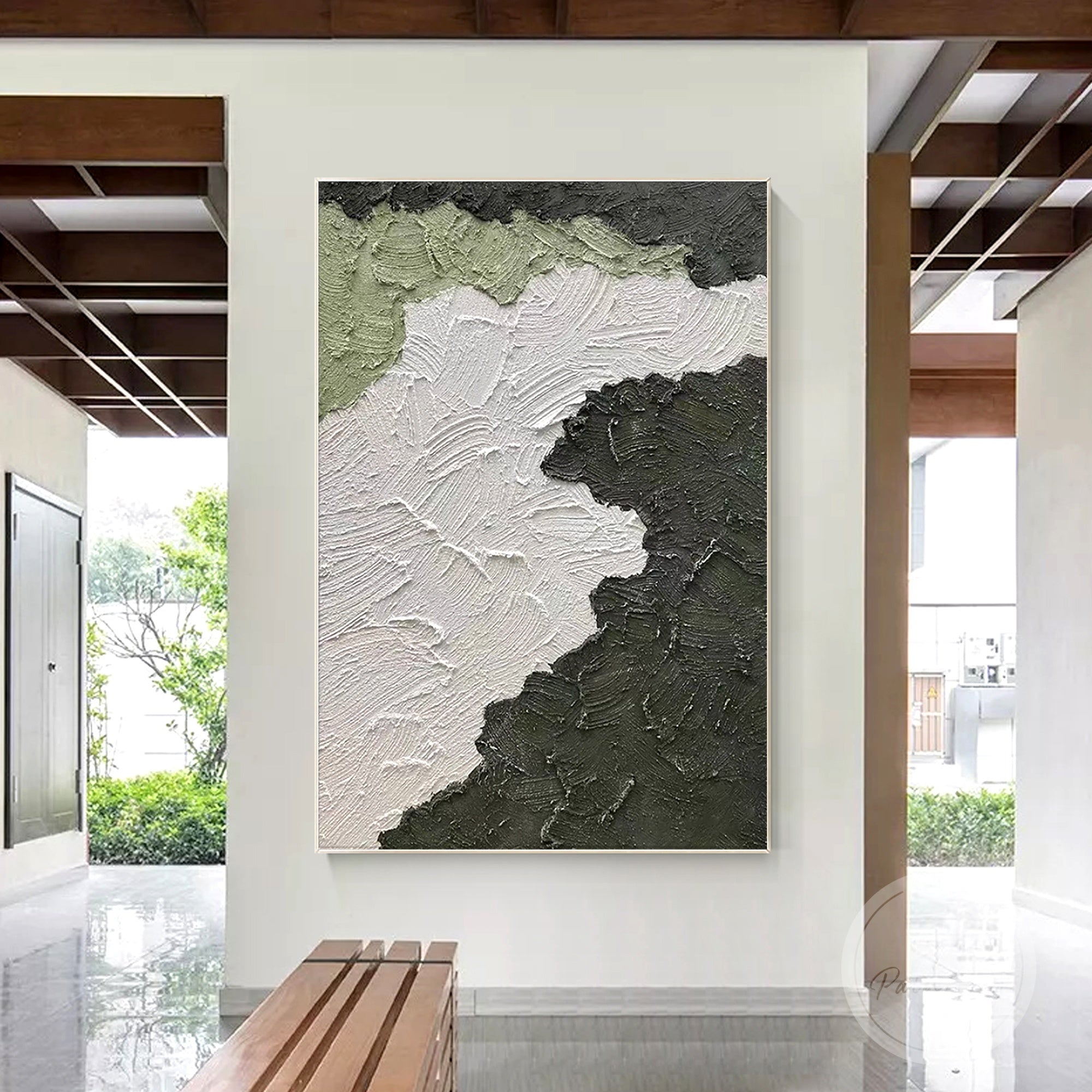 Green Abstract Wall Art #CA0653