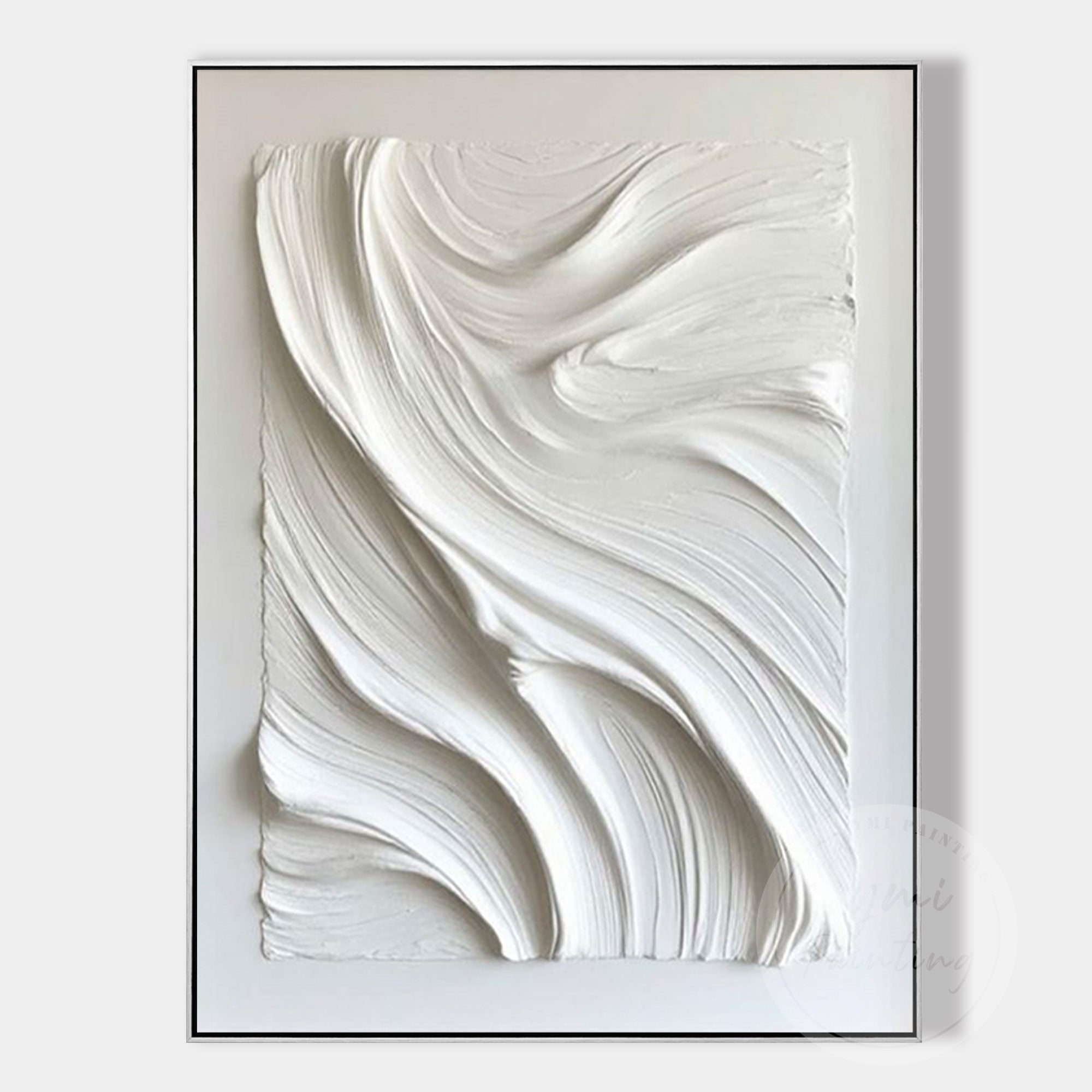 Wabi sabi inspired textured canvas wall art for bedroom decor