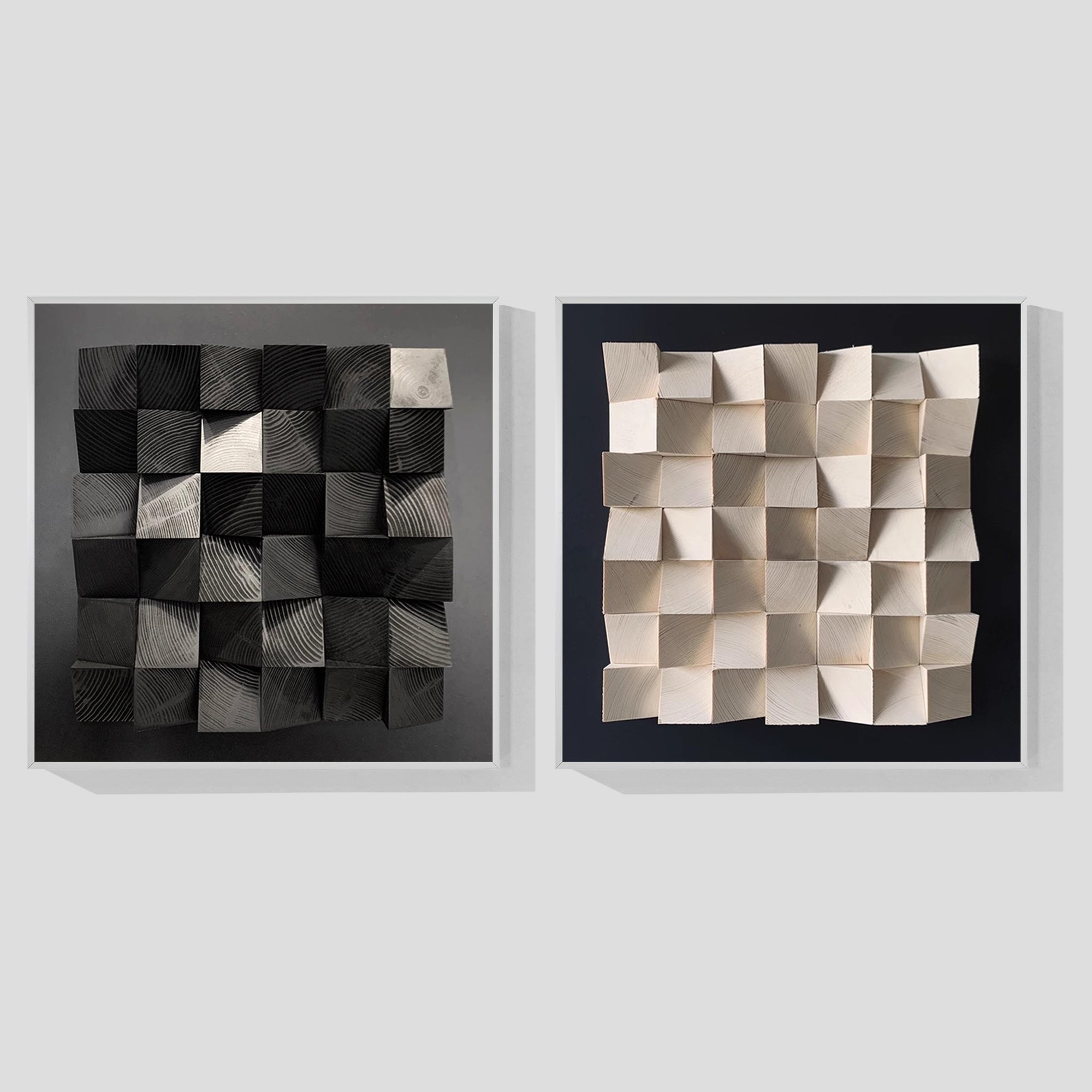 Set of 2 Wood Art #FW017