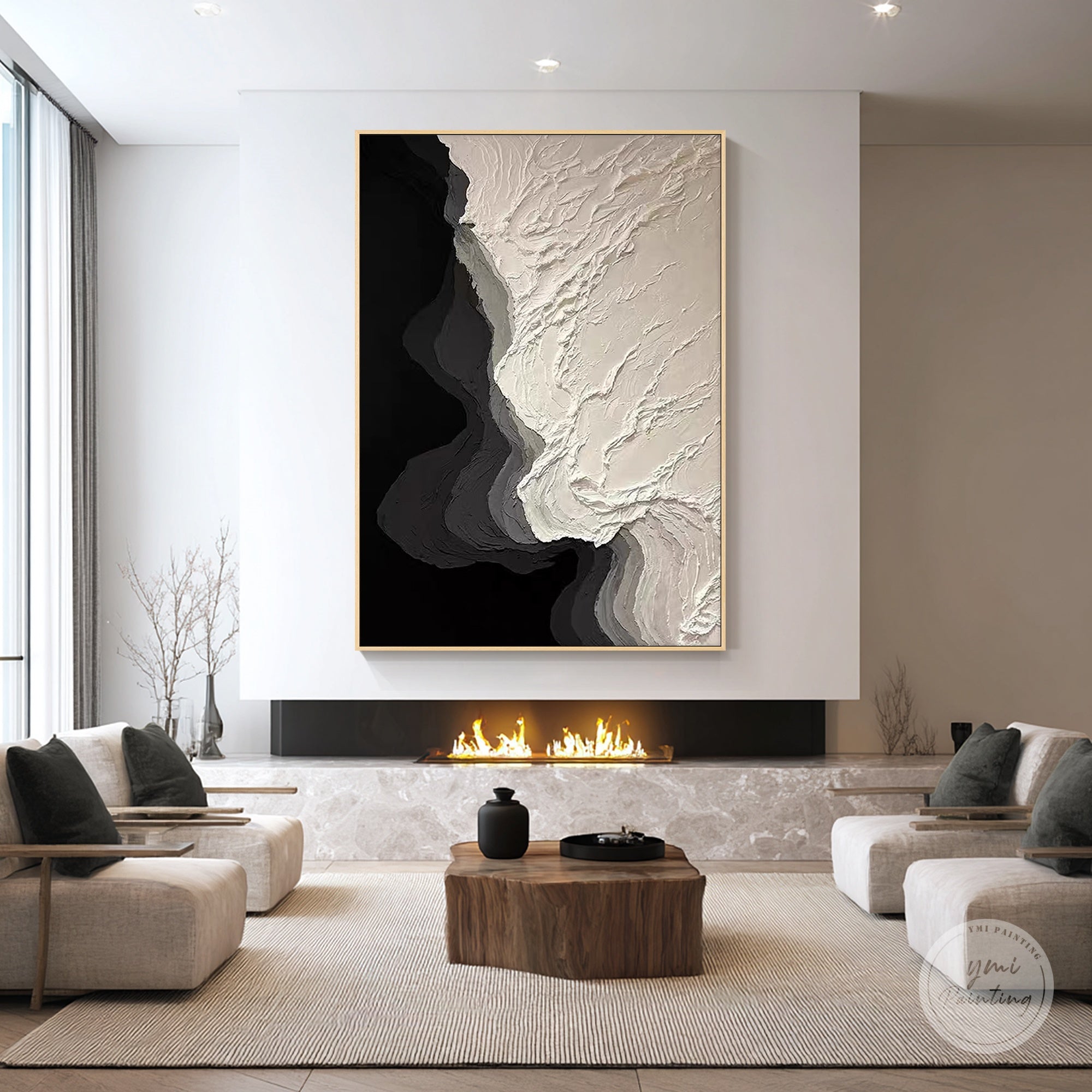 Modern abstract artwork inspired by natural formations