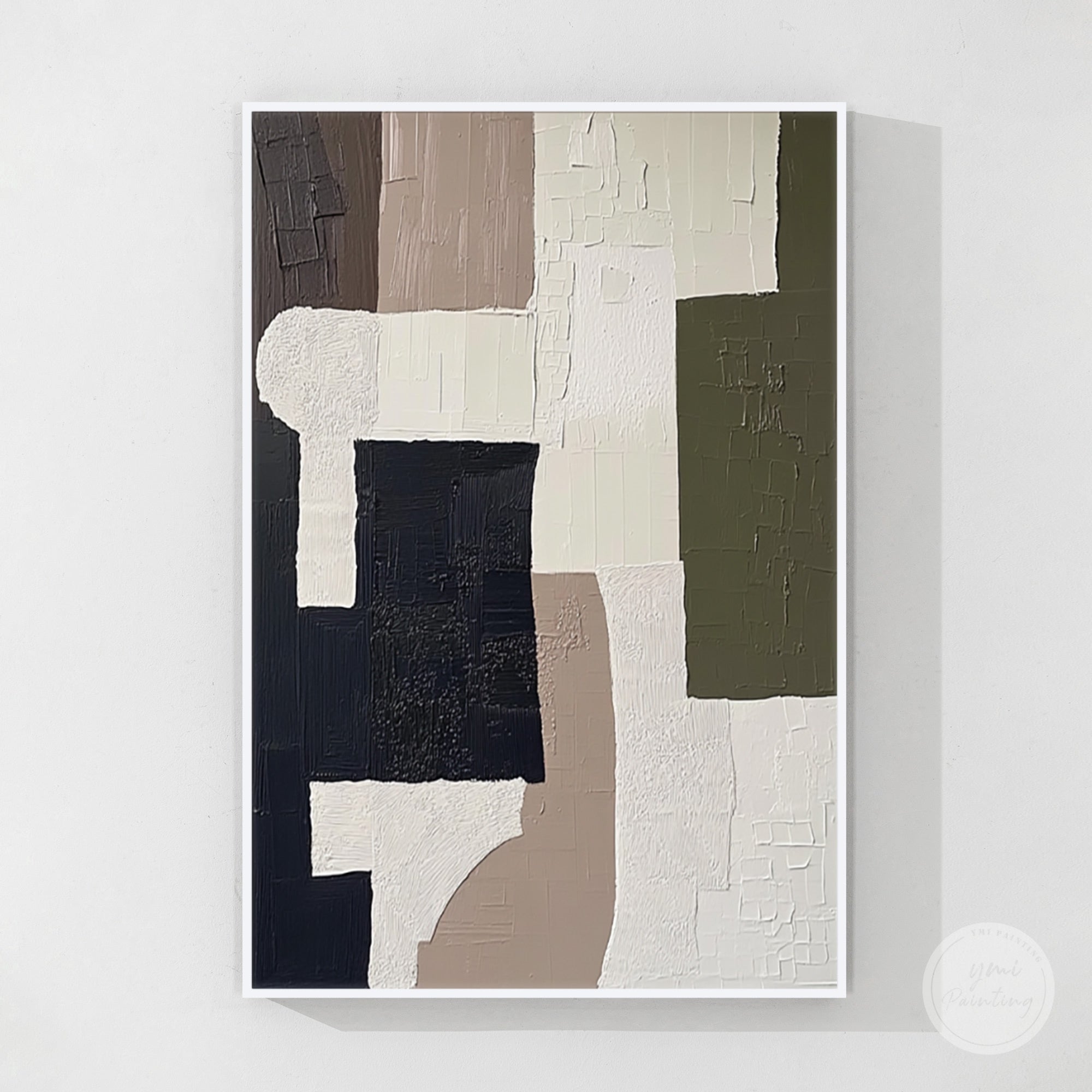 Abstract Color Block Canvas Wall Art on Large Canvas for Modern Homes 3