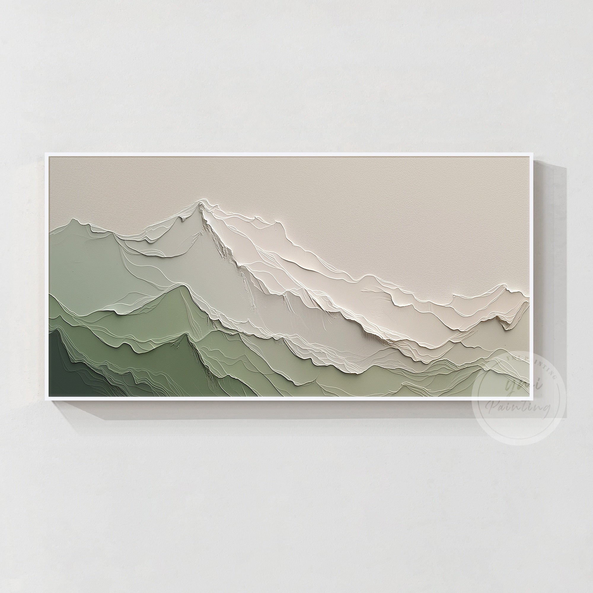 Zen mountain abstract painting gift for housewarming contemporary space