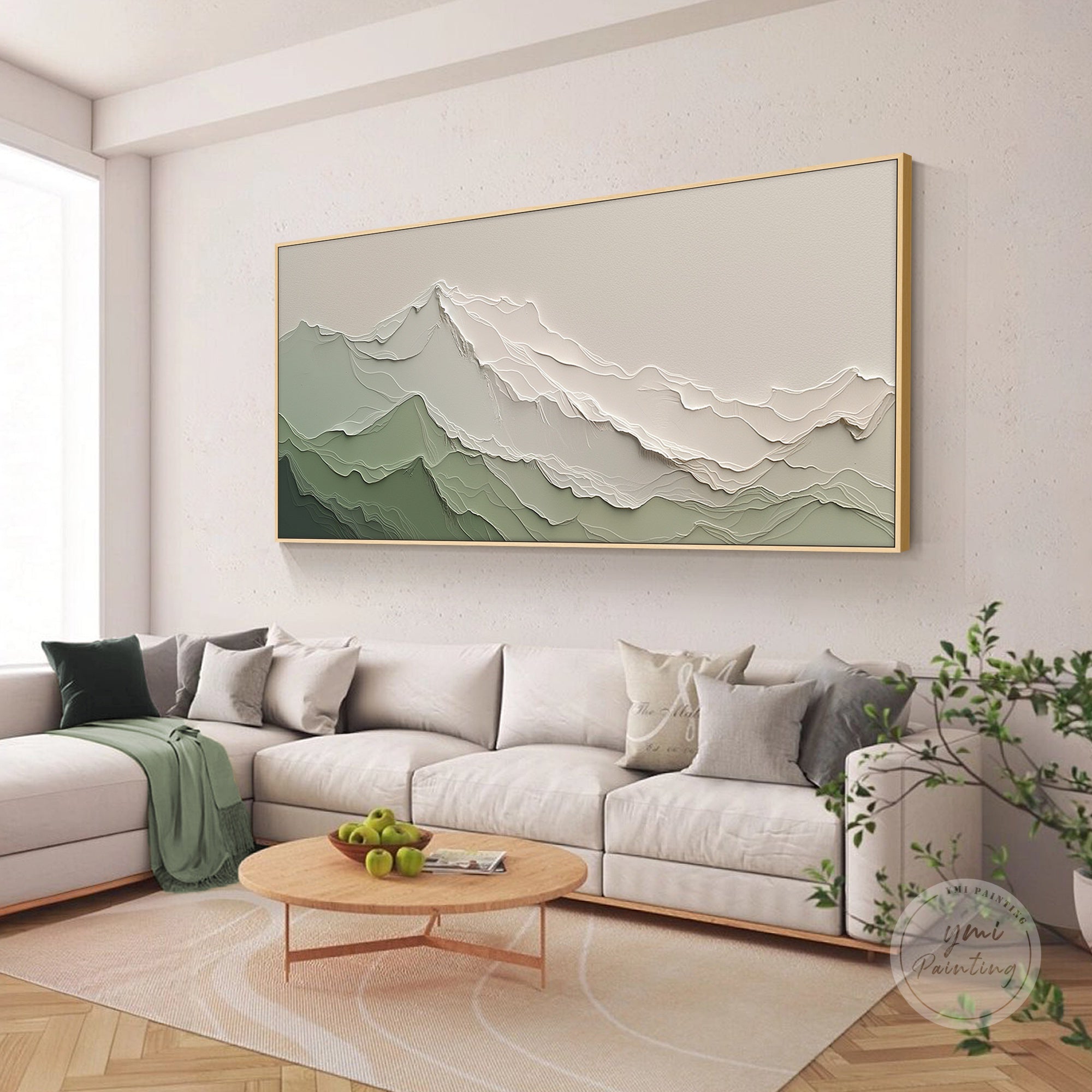 Modern mountain landscape gift for sister apartment living room wall