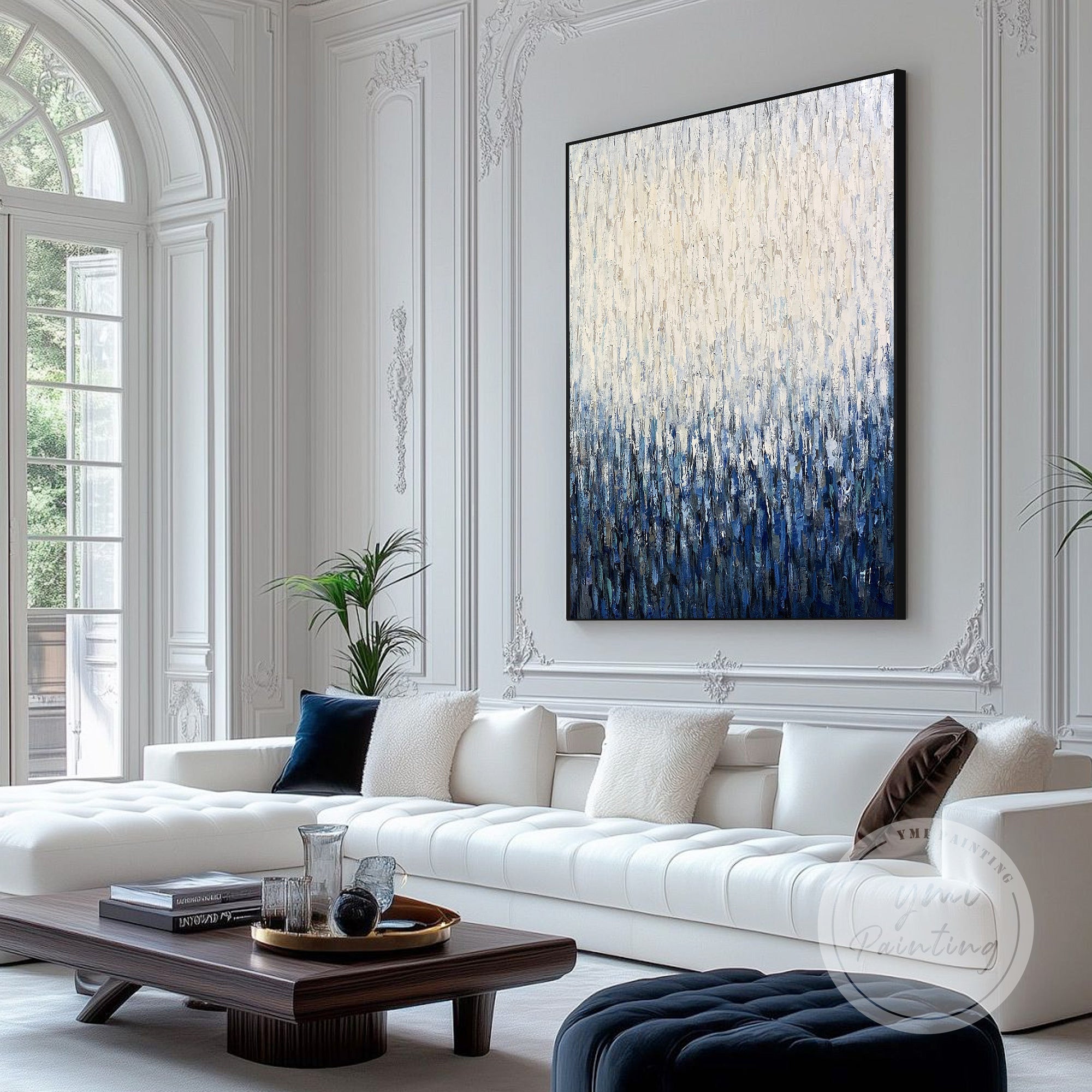 Modern abstract textured canvas