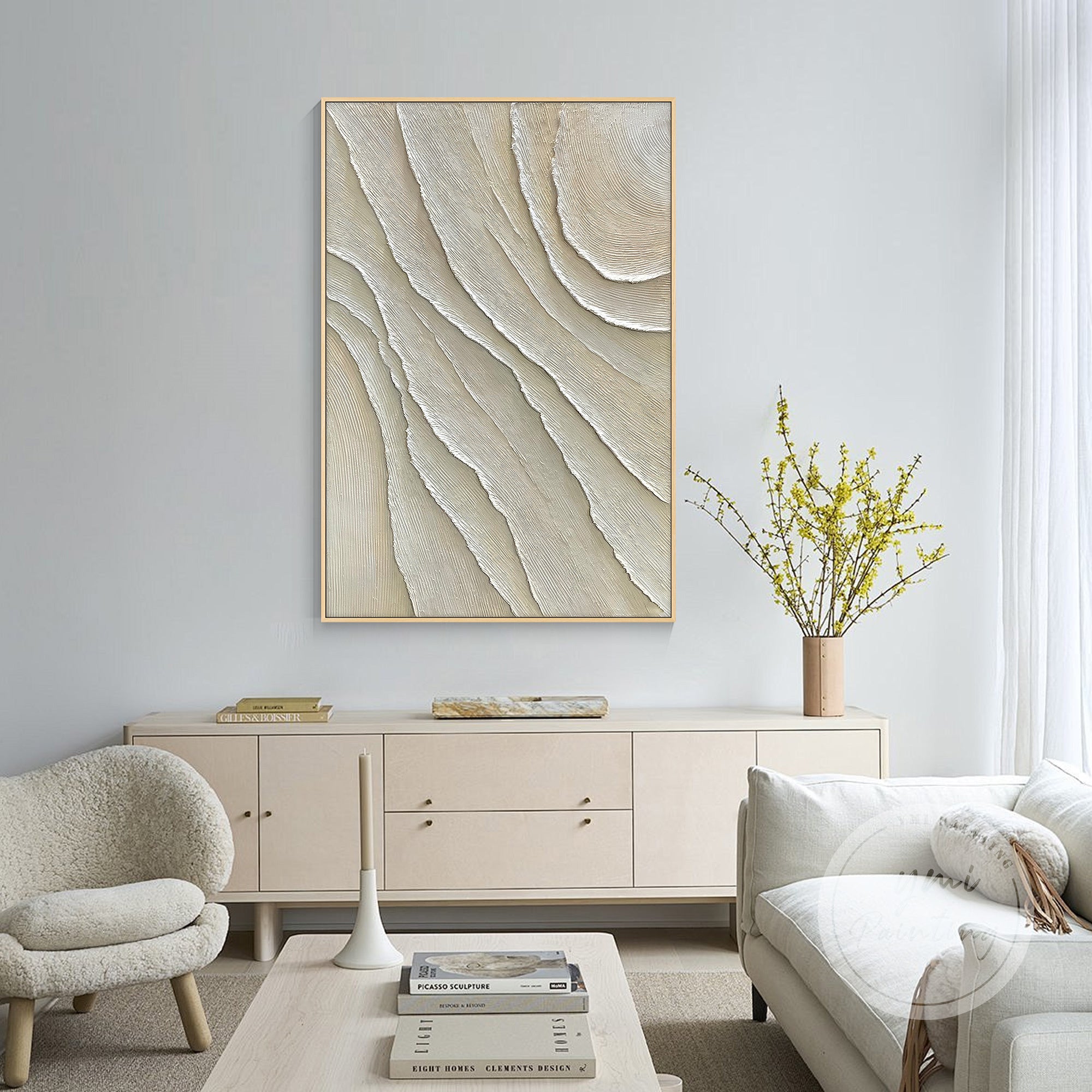 Textured plaster painting vertical