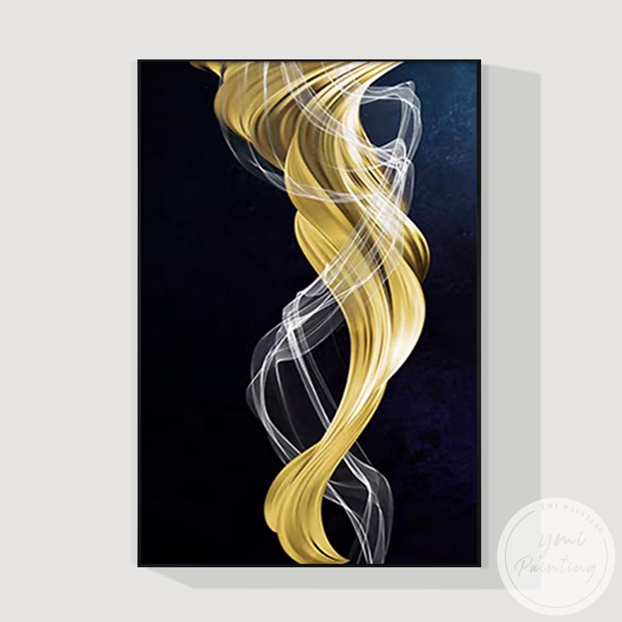 Luxury modern ribbon style painting for elegant home interiors