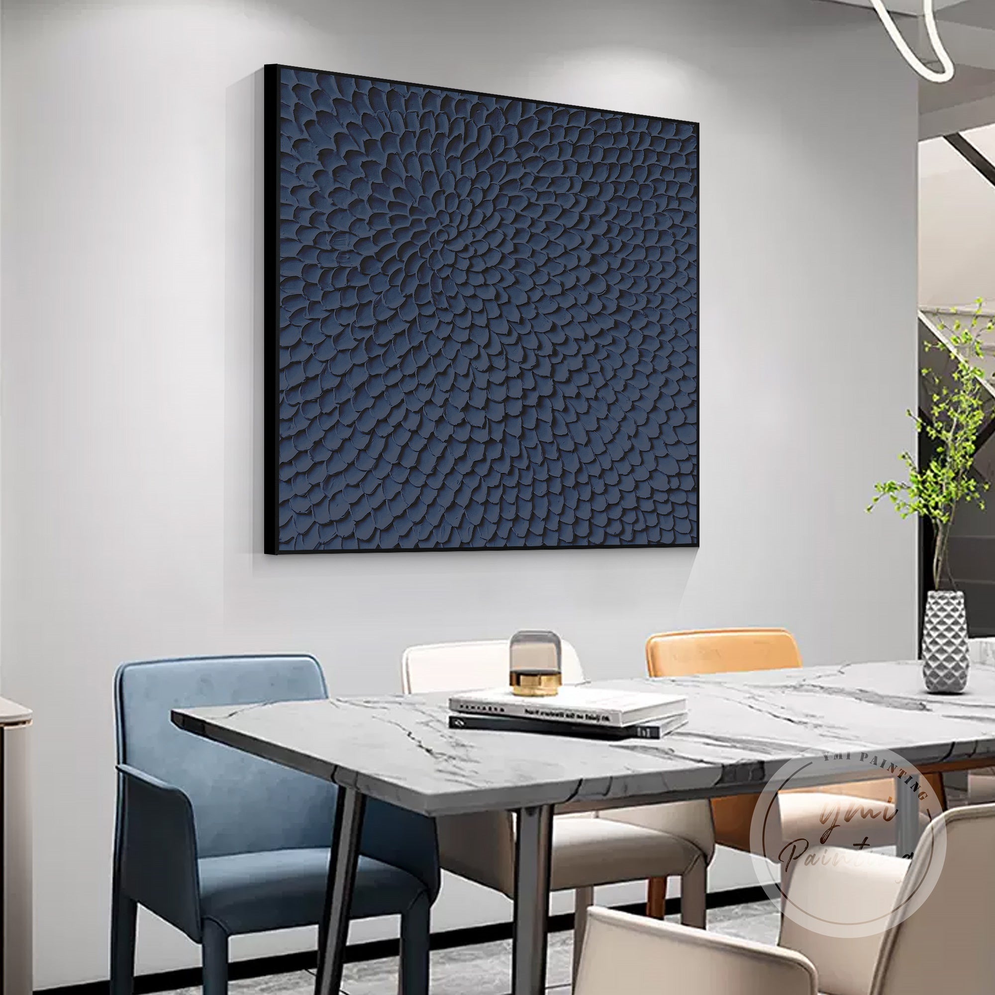 Textured abstract wall decor with