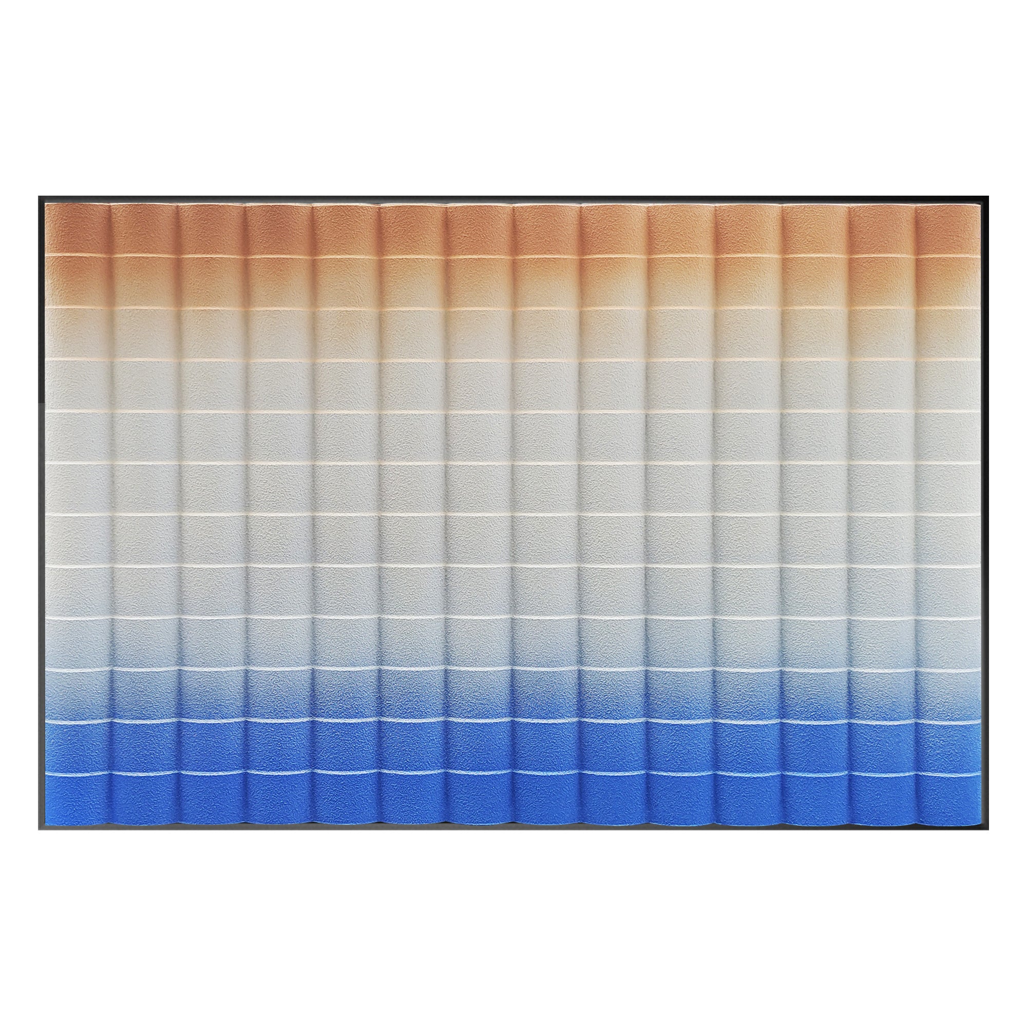 Blue and Brown Abstract Wood Painting with White Center Gradient Design