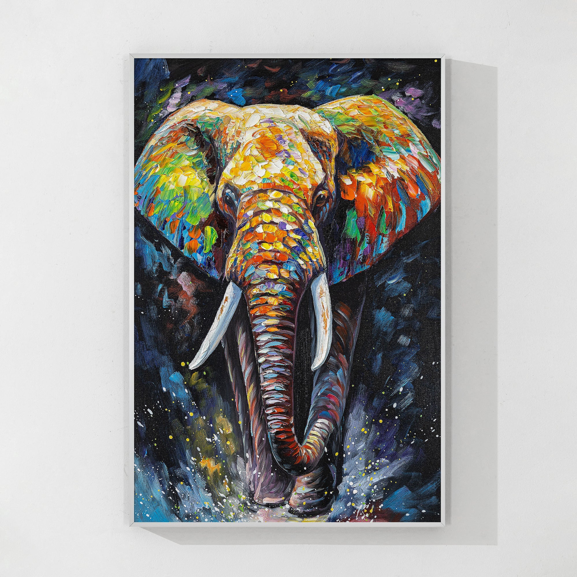 Colorful animal art elephant painting perfect for home decoration