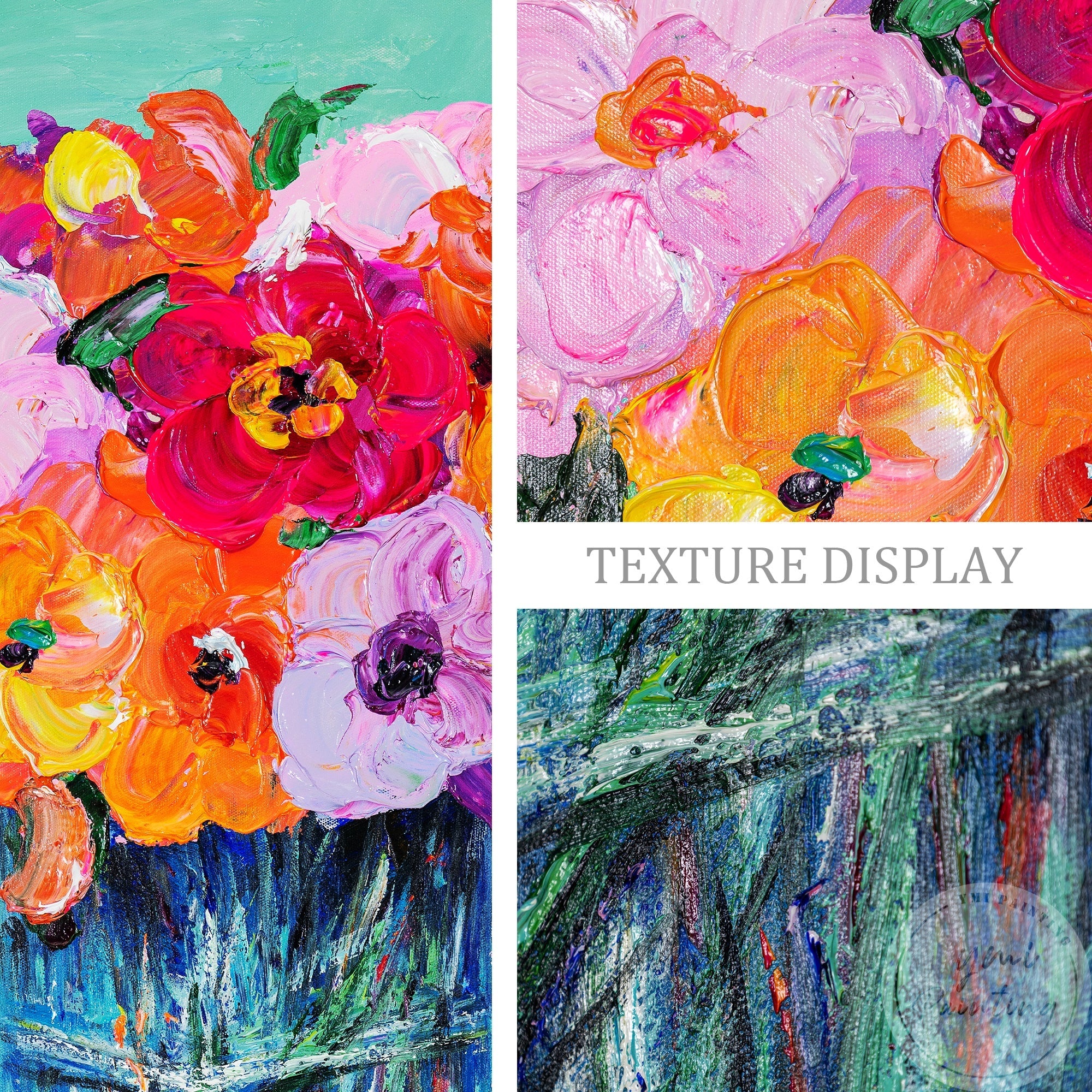 Bright flowers arranged in a glass vase, bringing charm and vibrancy to a soft, warm decor.