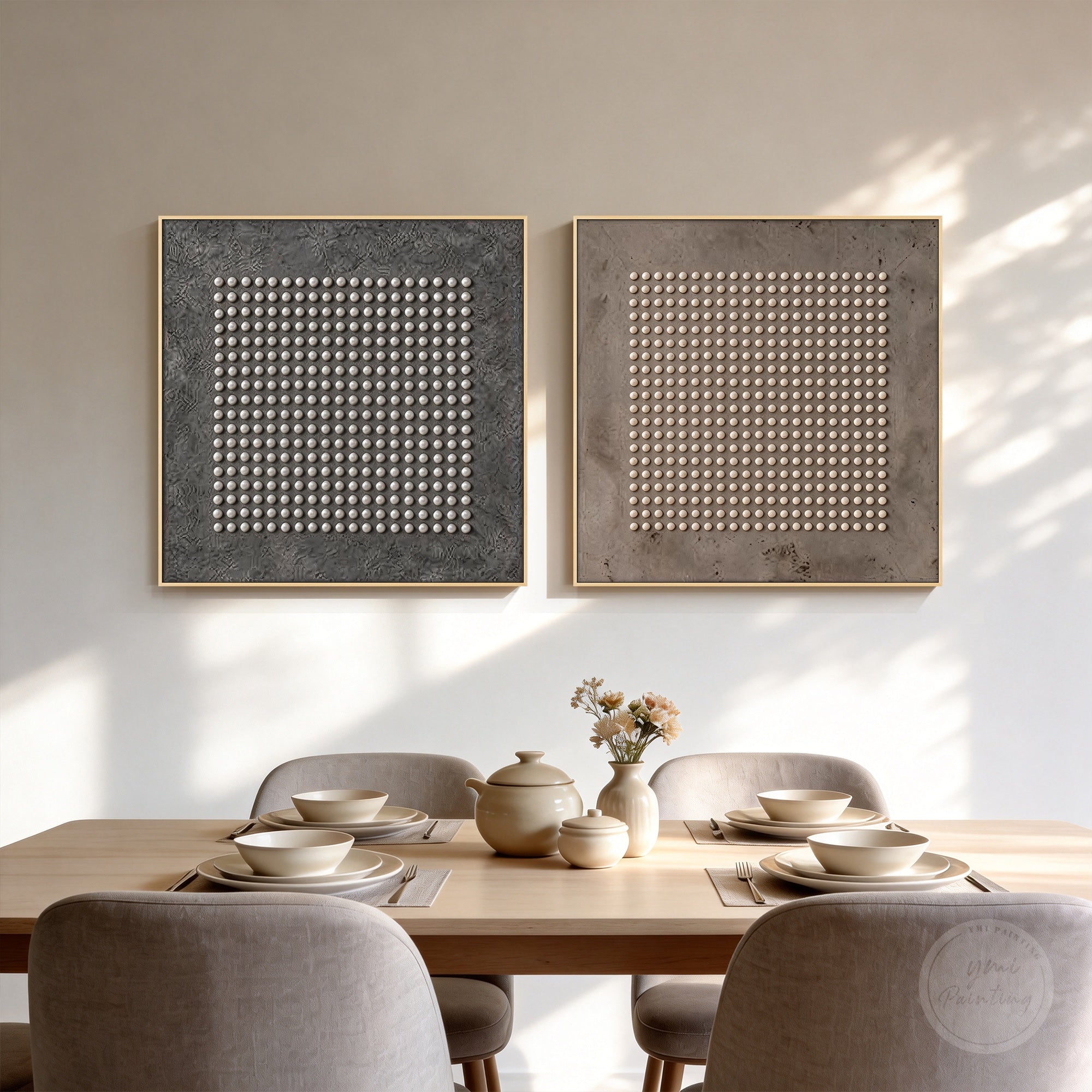 Contemporary 3D wall art with raised texture design