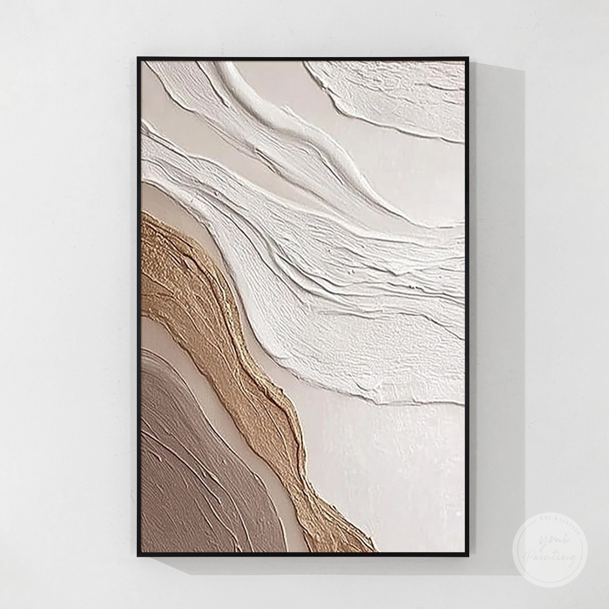 Minimalist textured canvas with warm earthy tones