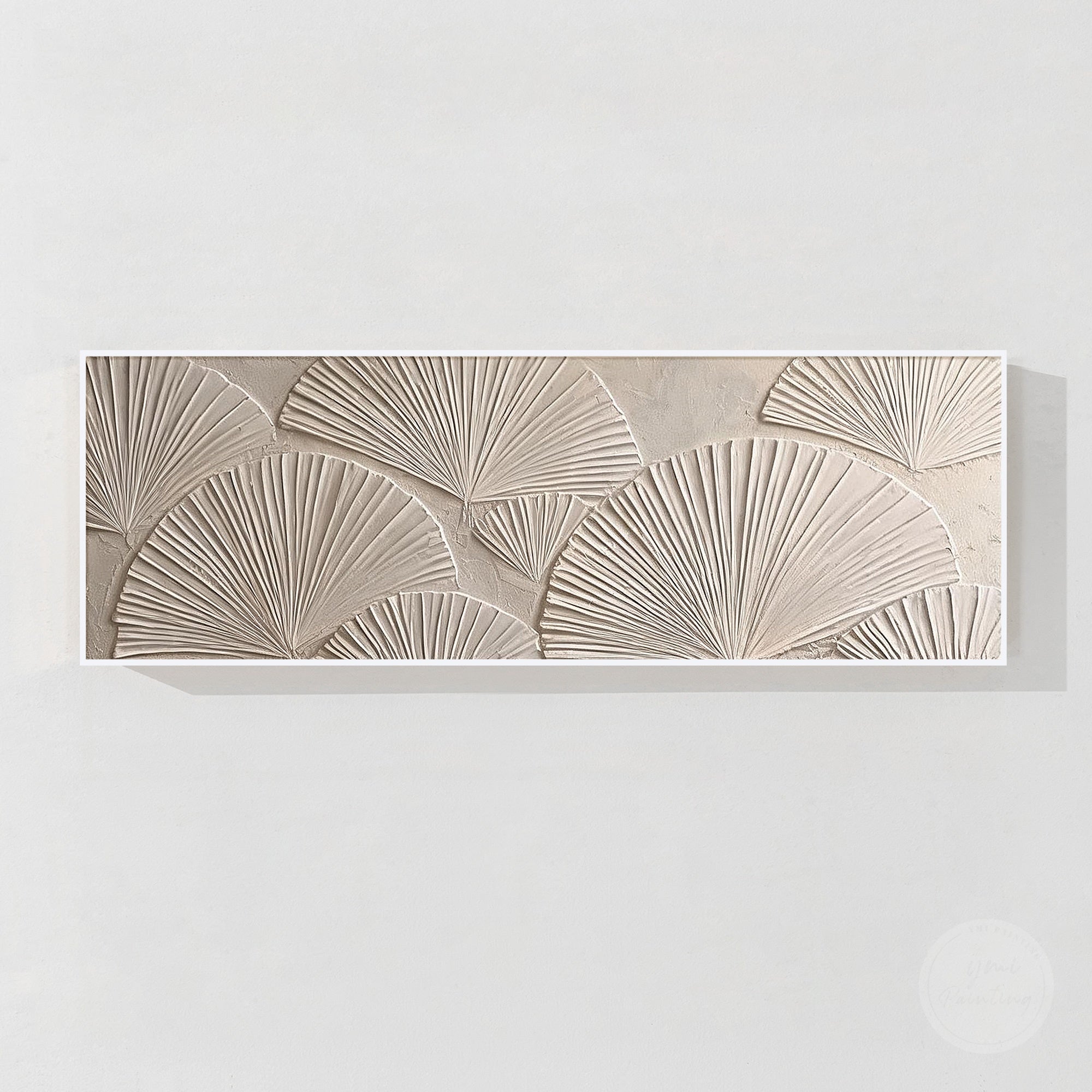 Japandi style beige textured wall art design