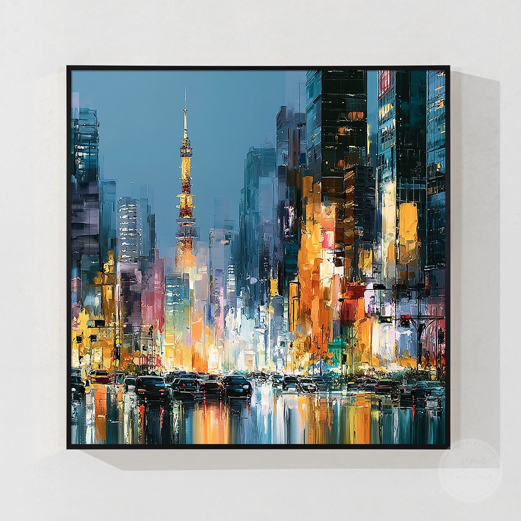 Tokyo Tower night cityscape wall decor