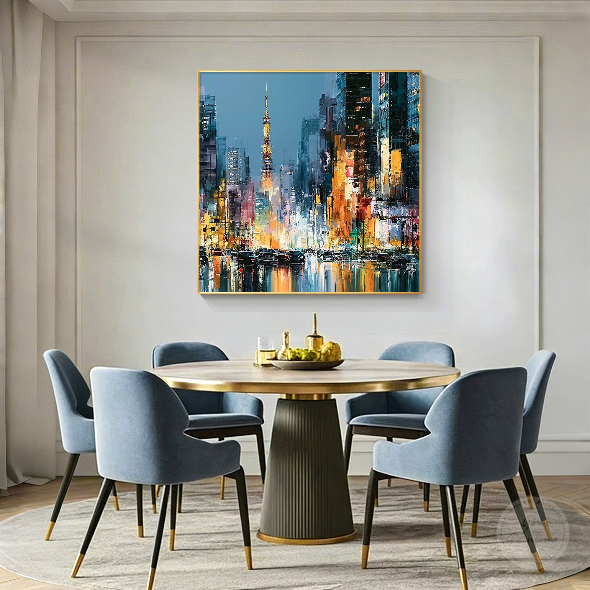 Tokyo Tower urban landscape canvas artwork