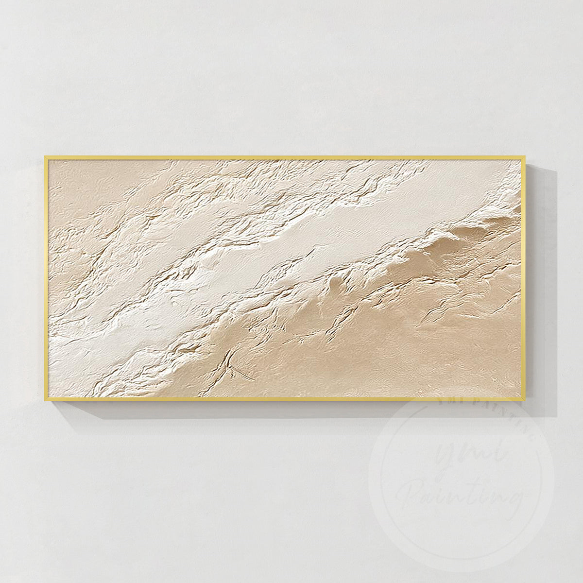 Japandi inspired neutral abstract wall artwork