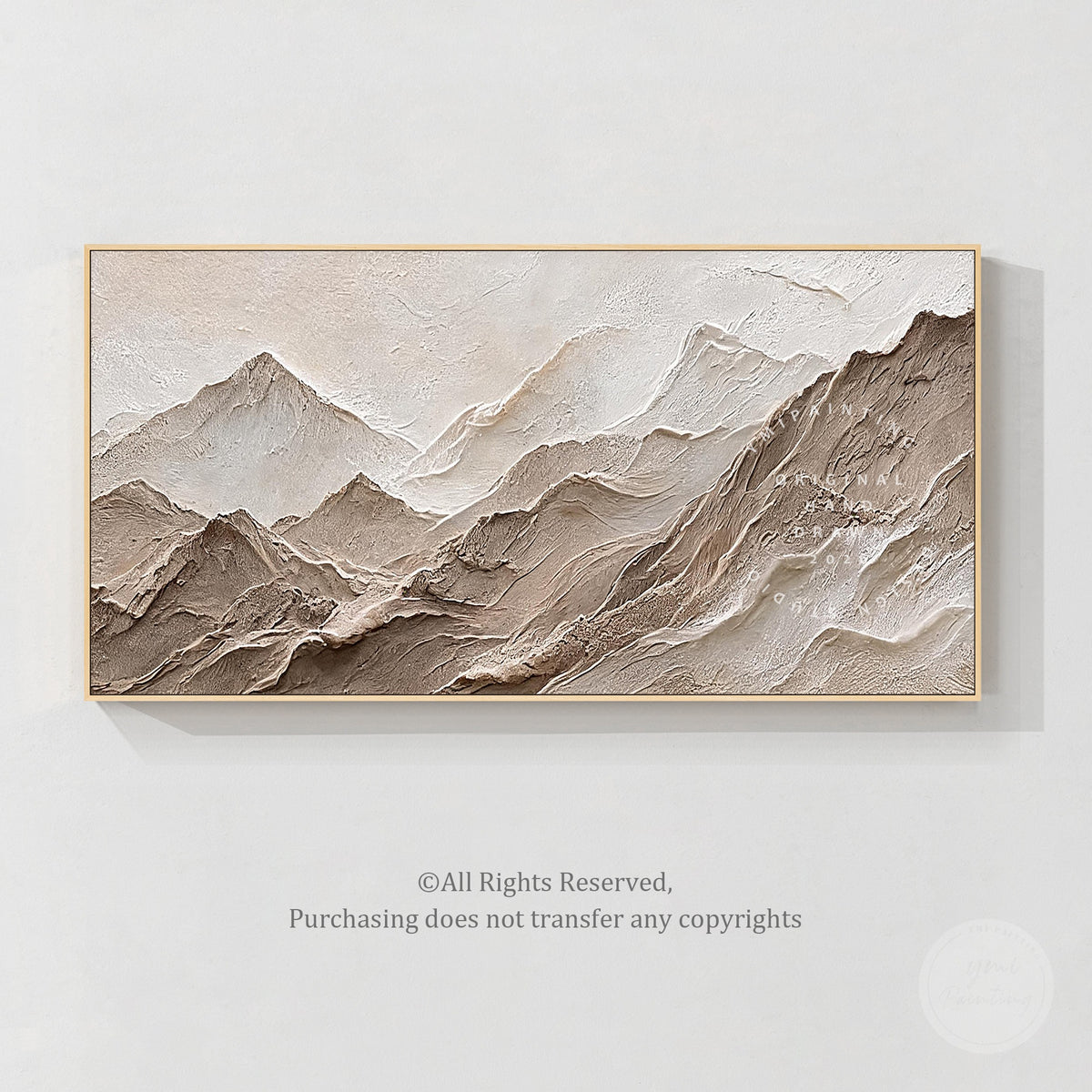Contemporary textured mountain canvas artwork