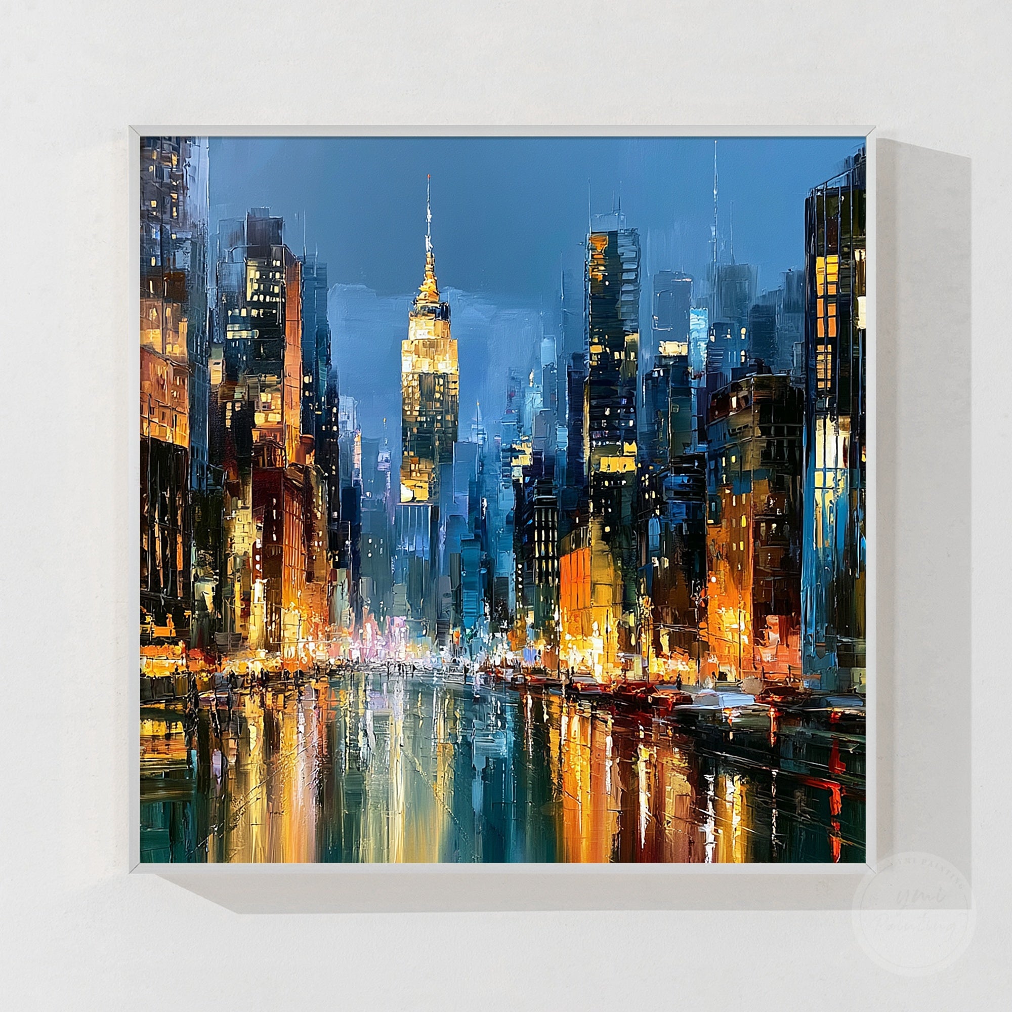 New York City skyline wall art with Empire State Building