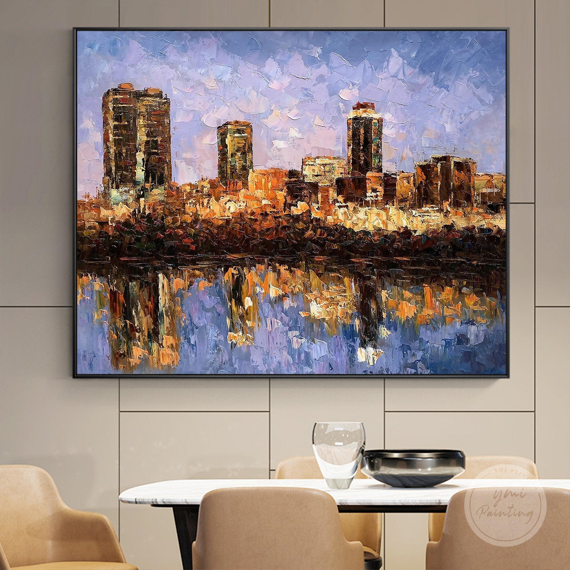 Textured cityscape of Fort Worth with abstract design, creating a modern and energetic vibe for your space.