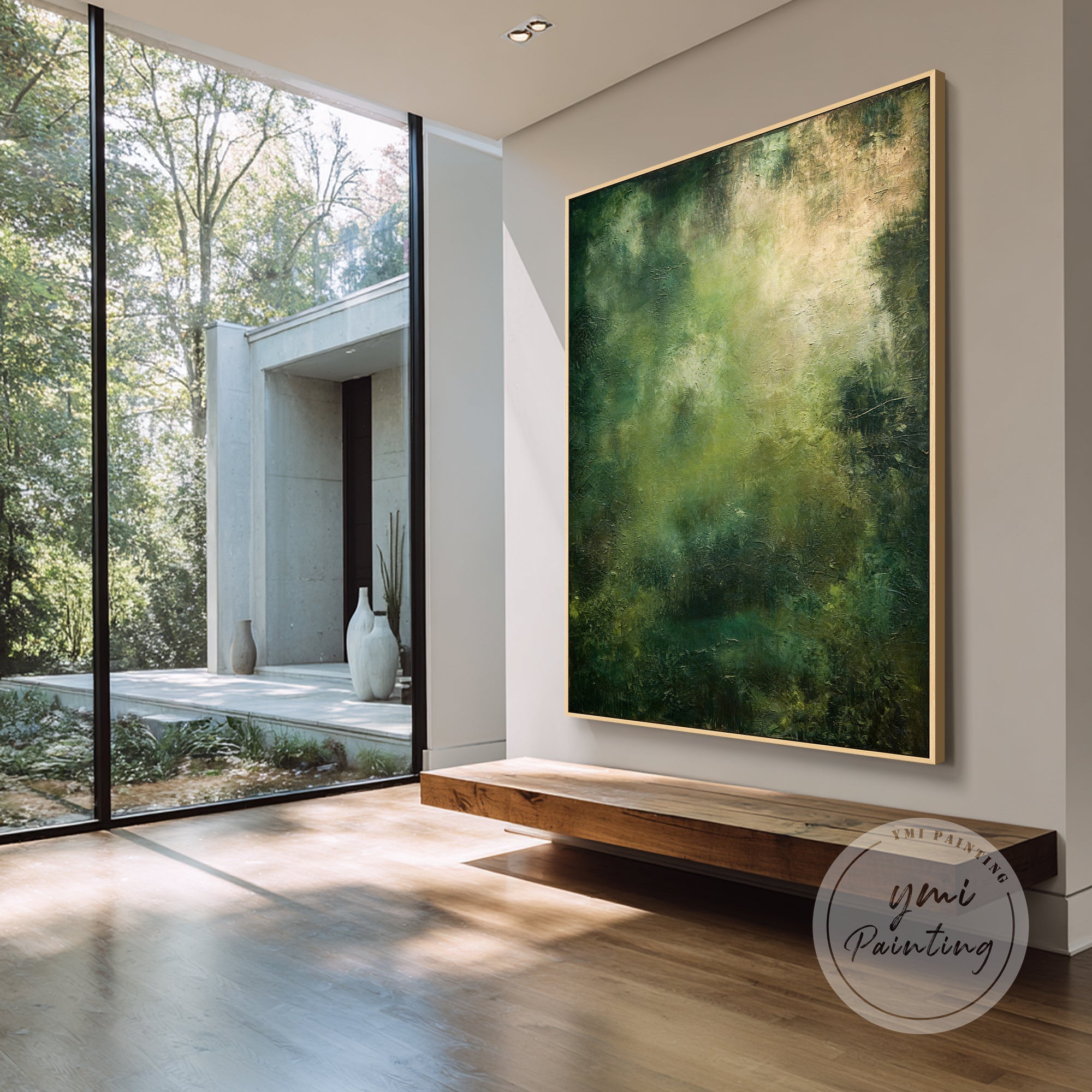 Arte abstrata verde #CA0749