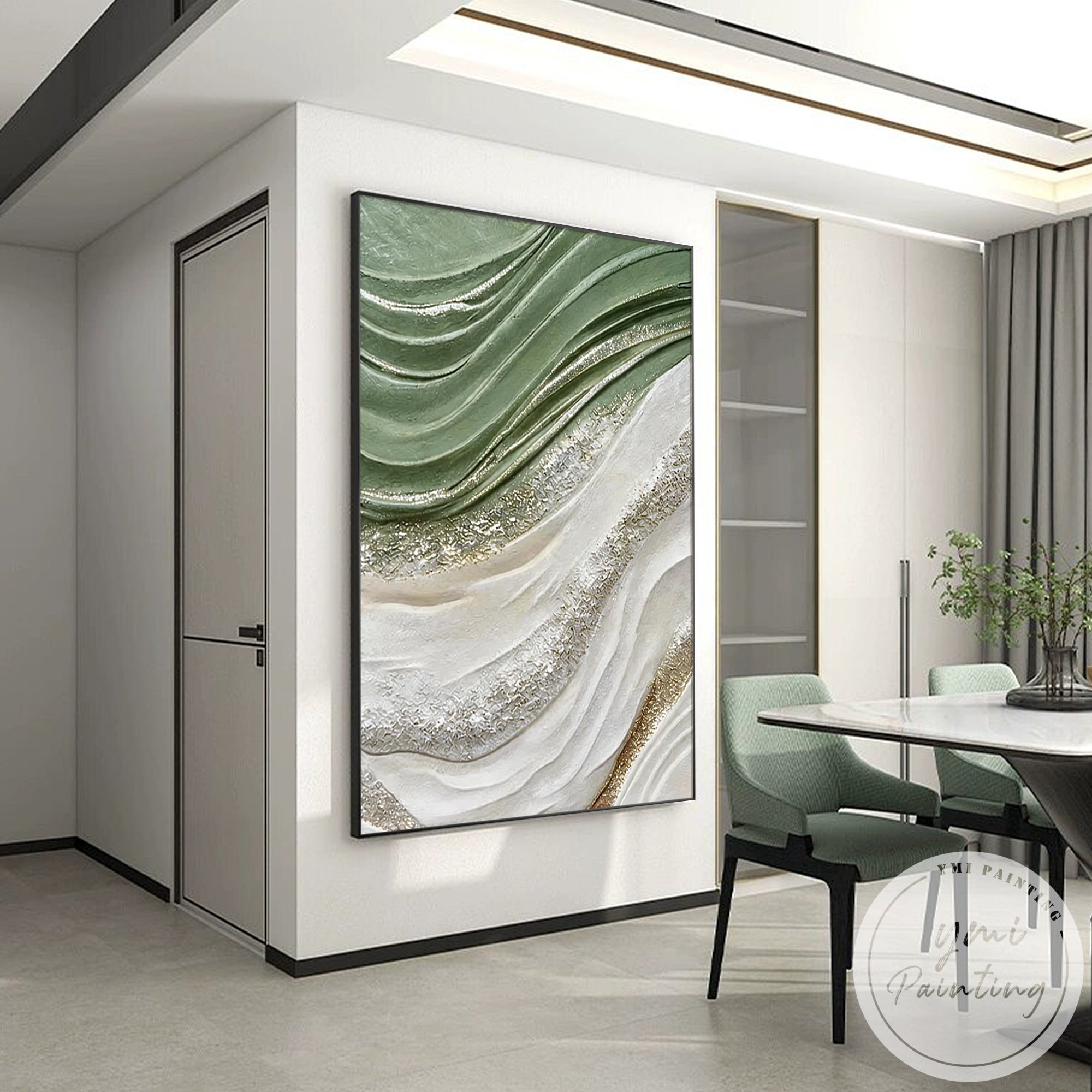 Elegant textured canvas with organic wave movement