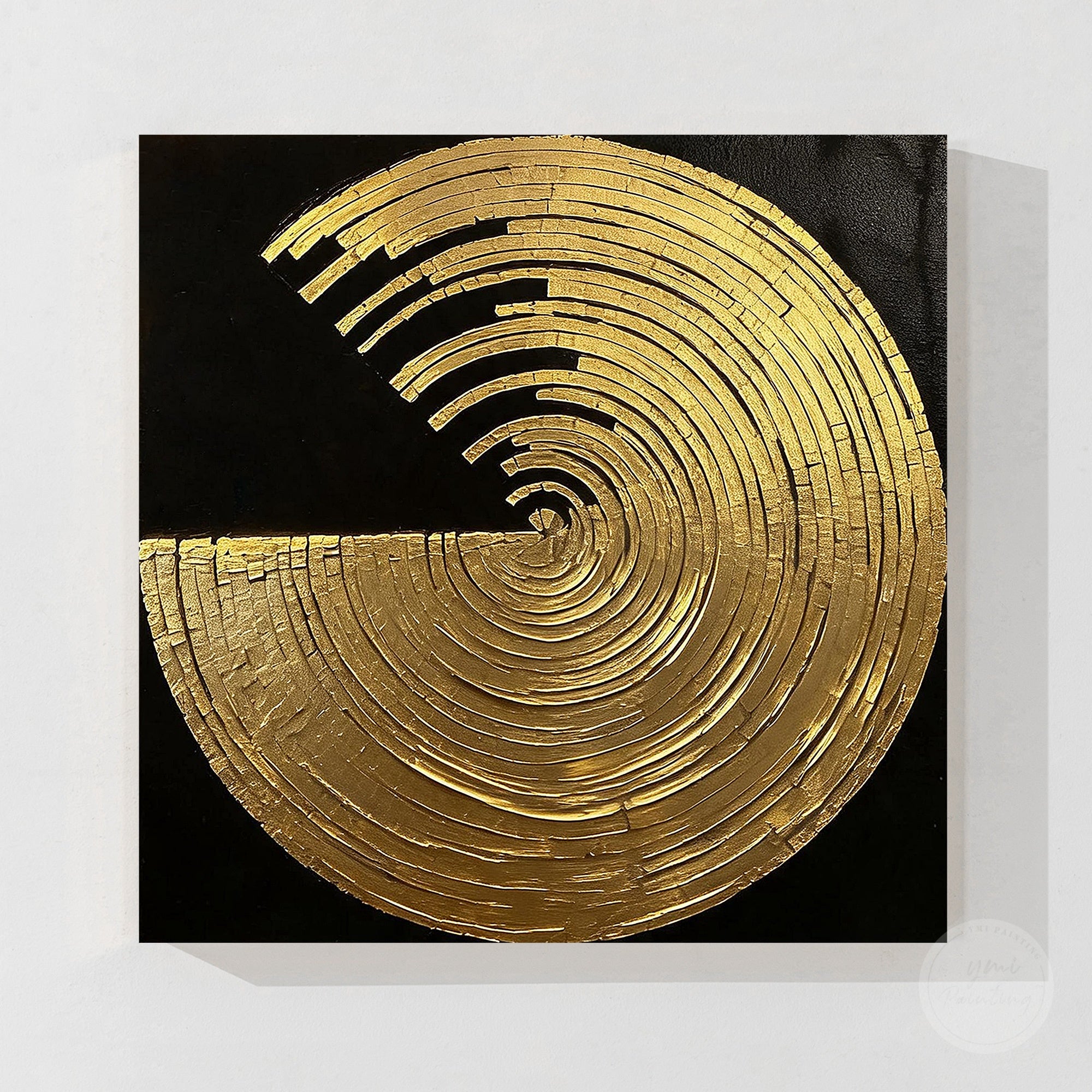 Luxury handmade gold acrylic wall art