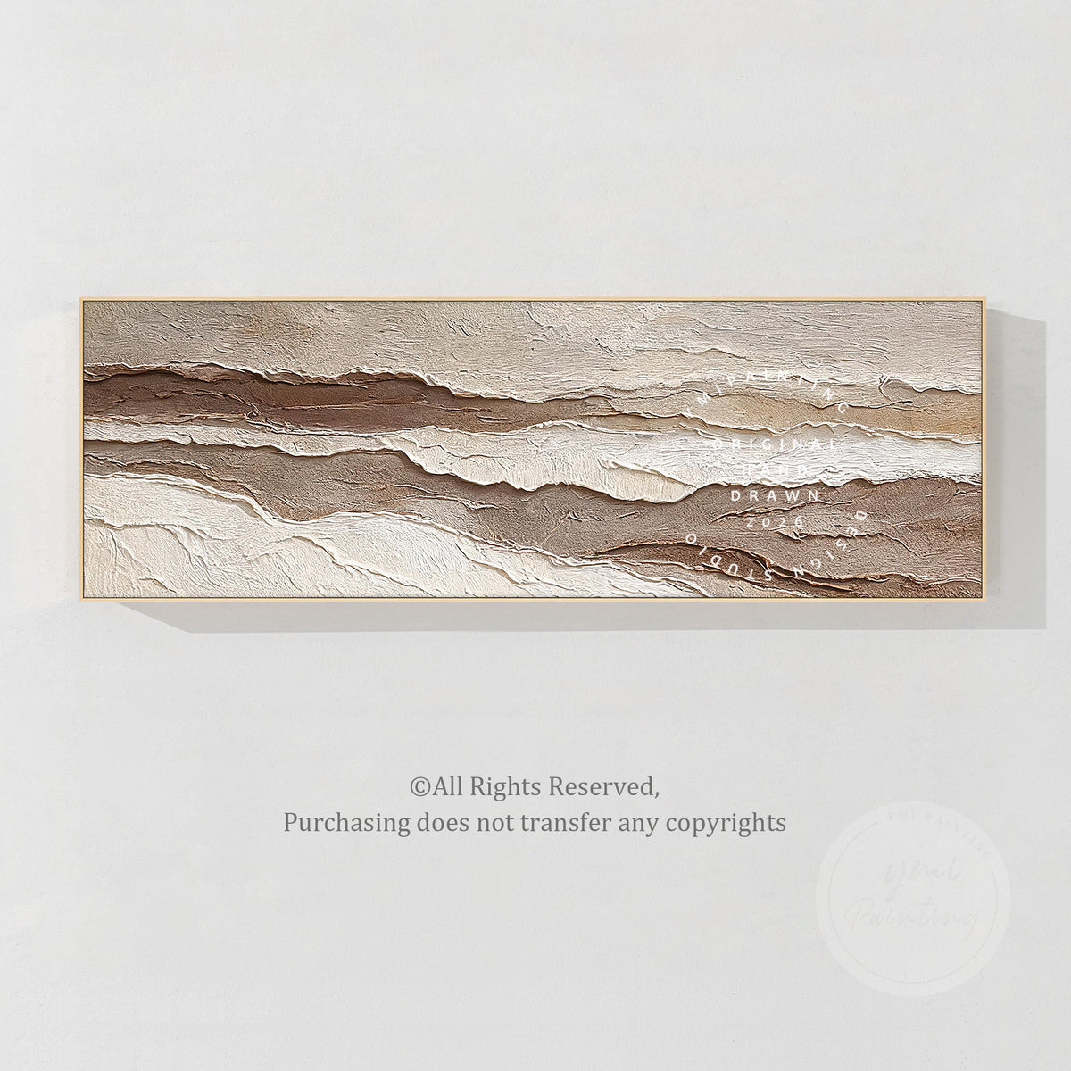 Wabi Sabi inspired textured abstract art with natural beige and brown tones