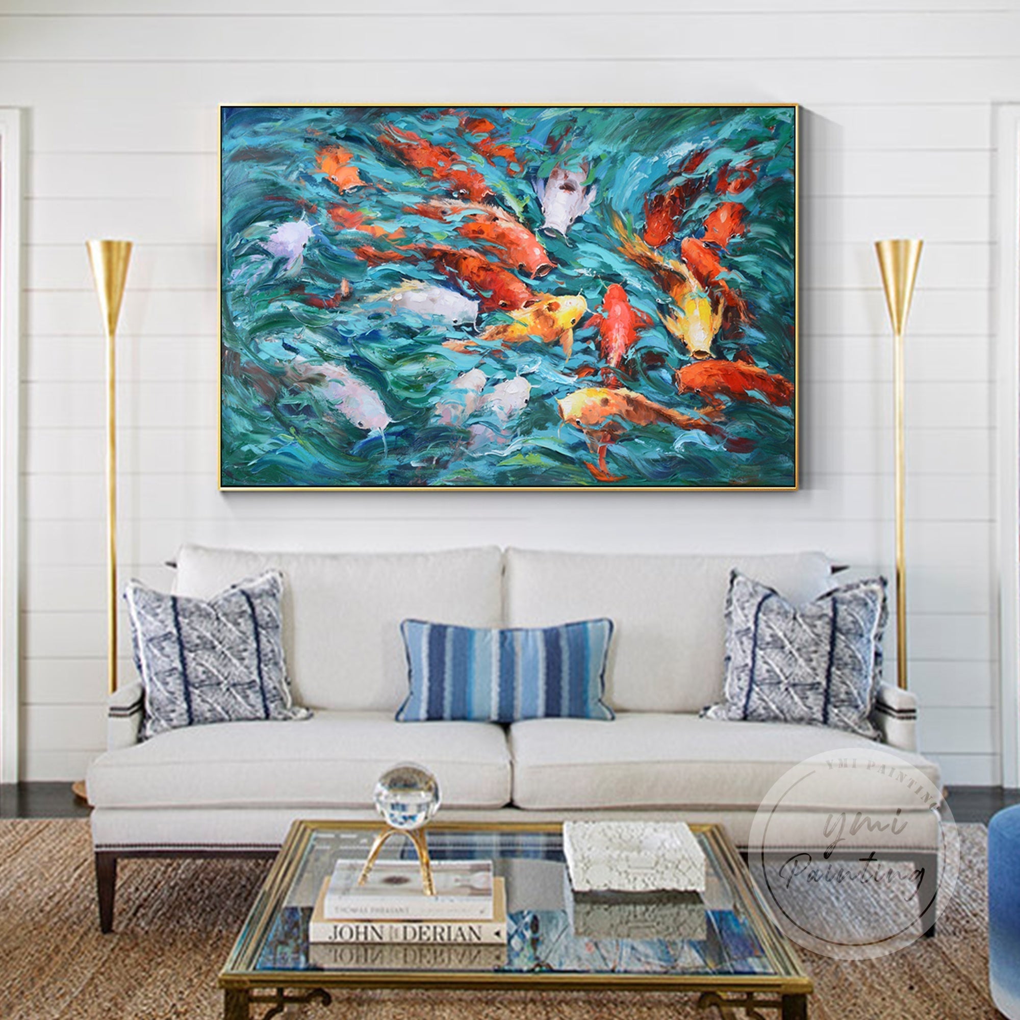 Black-framed version displayed on a modern white wall