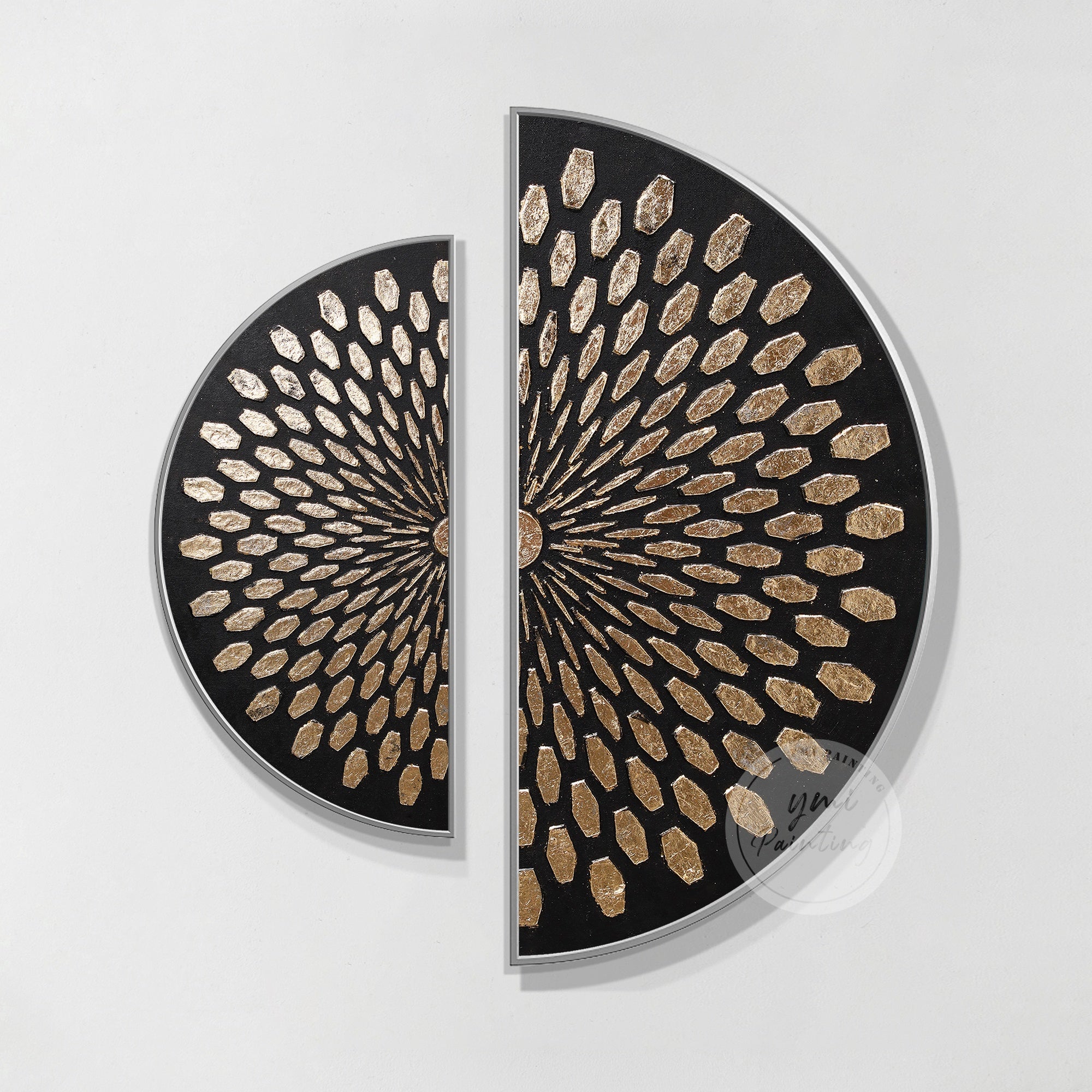 Minimalist geometric wall art displayed in a modern loft, unique gift for architects or designers