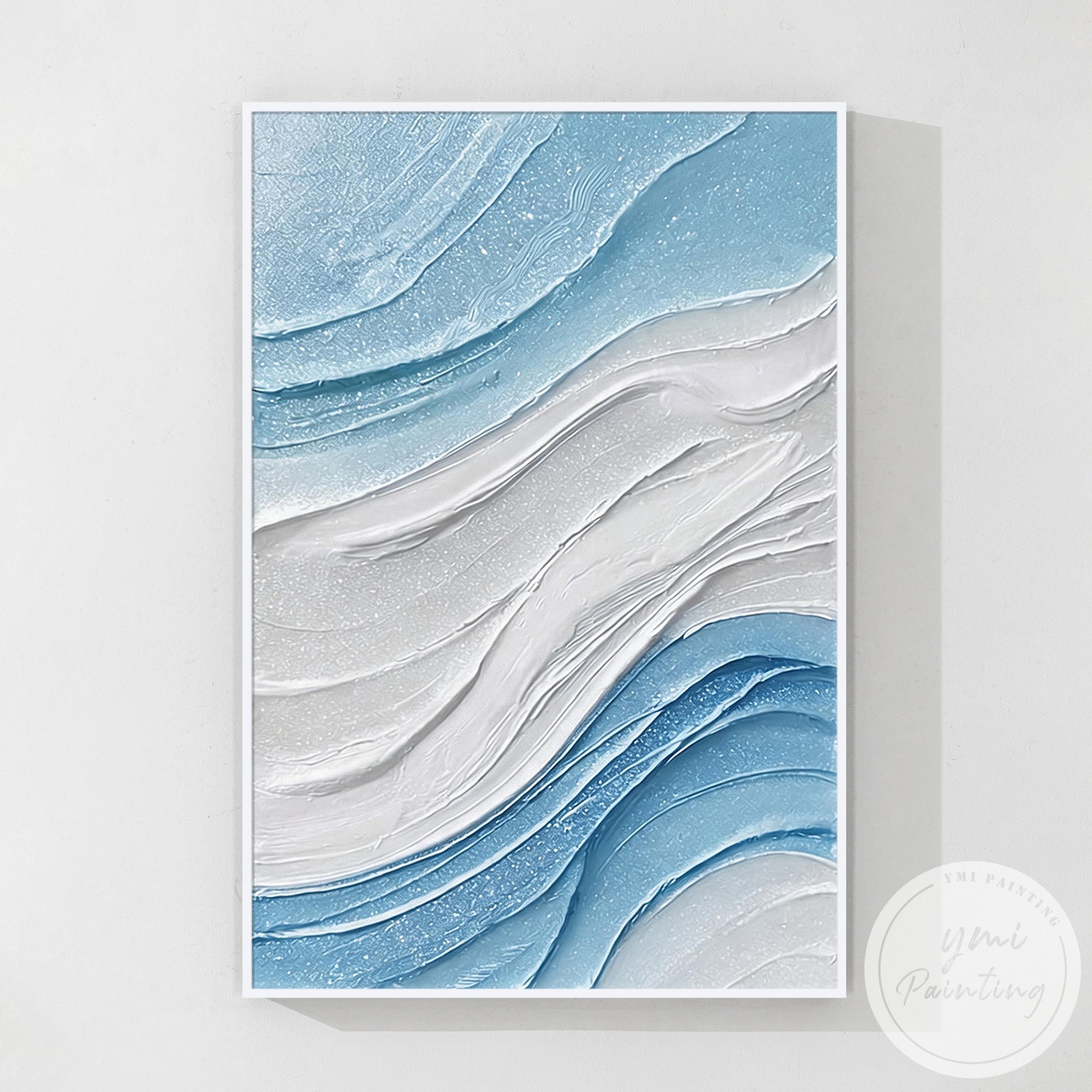 Modern textured seascape inspired wall artwork