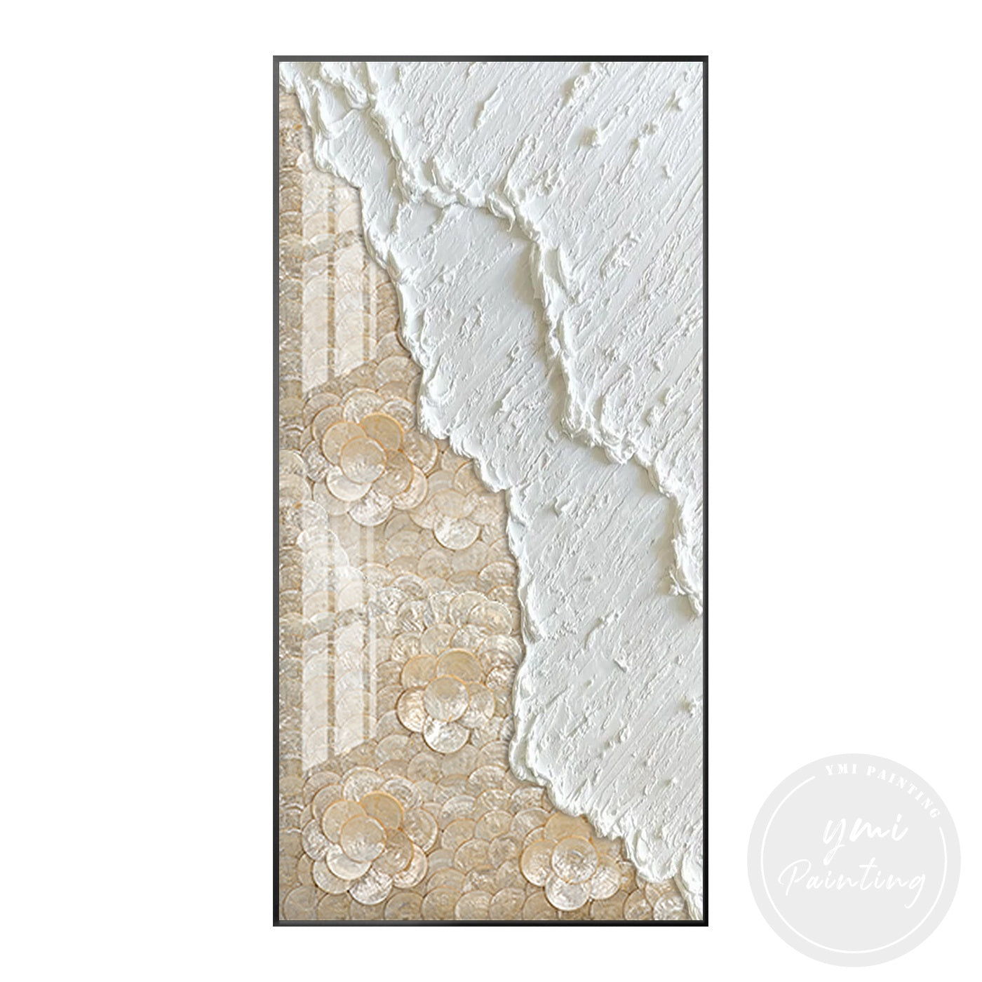 Large textured abstract canvas artwork