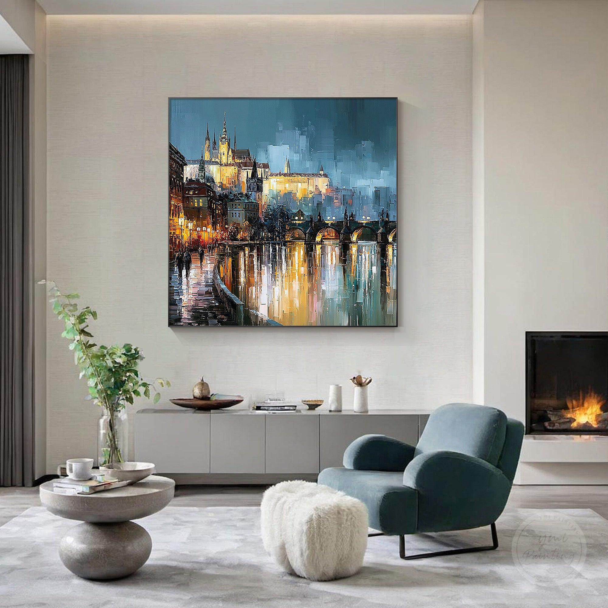 Contemporary metropolitan wall art design