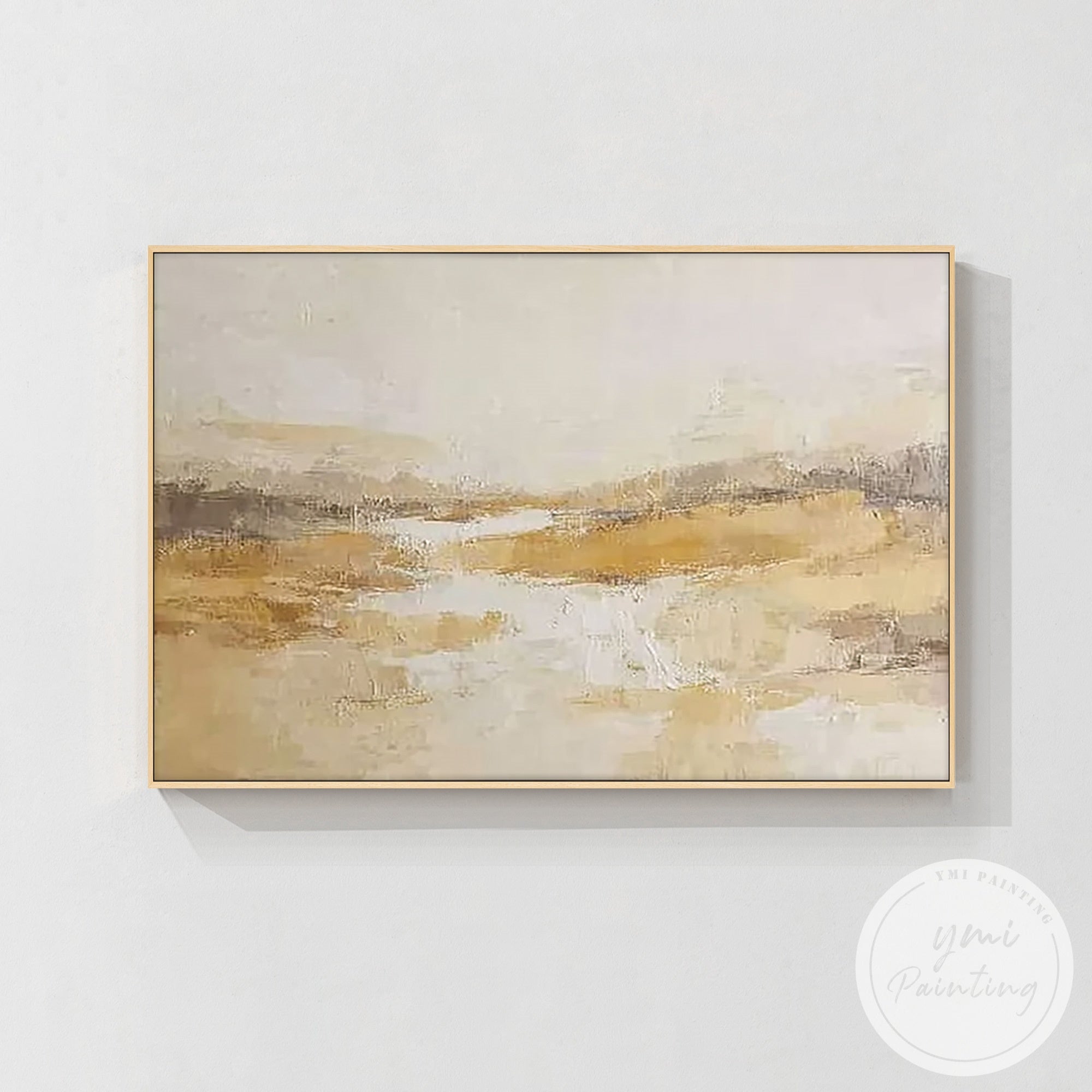 Soft earth tone abstract wall art