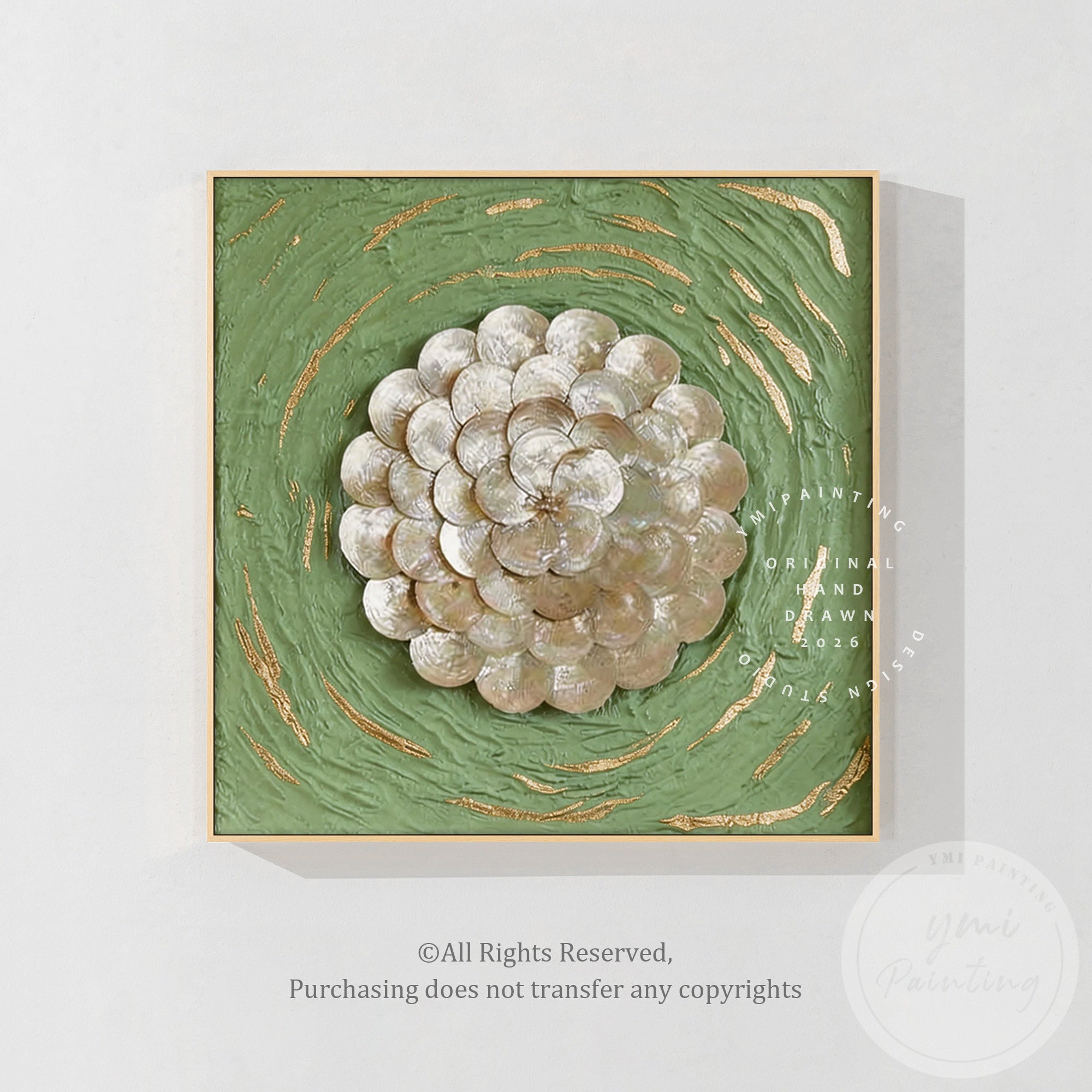 Contemporary 3D flower wall art luxury design